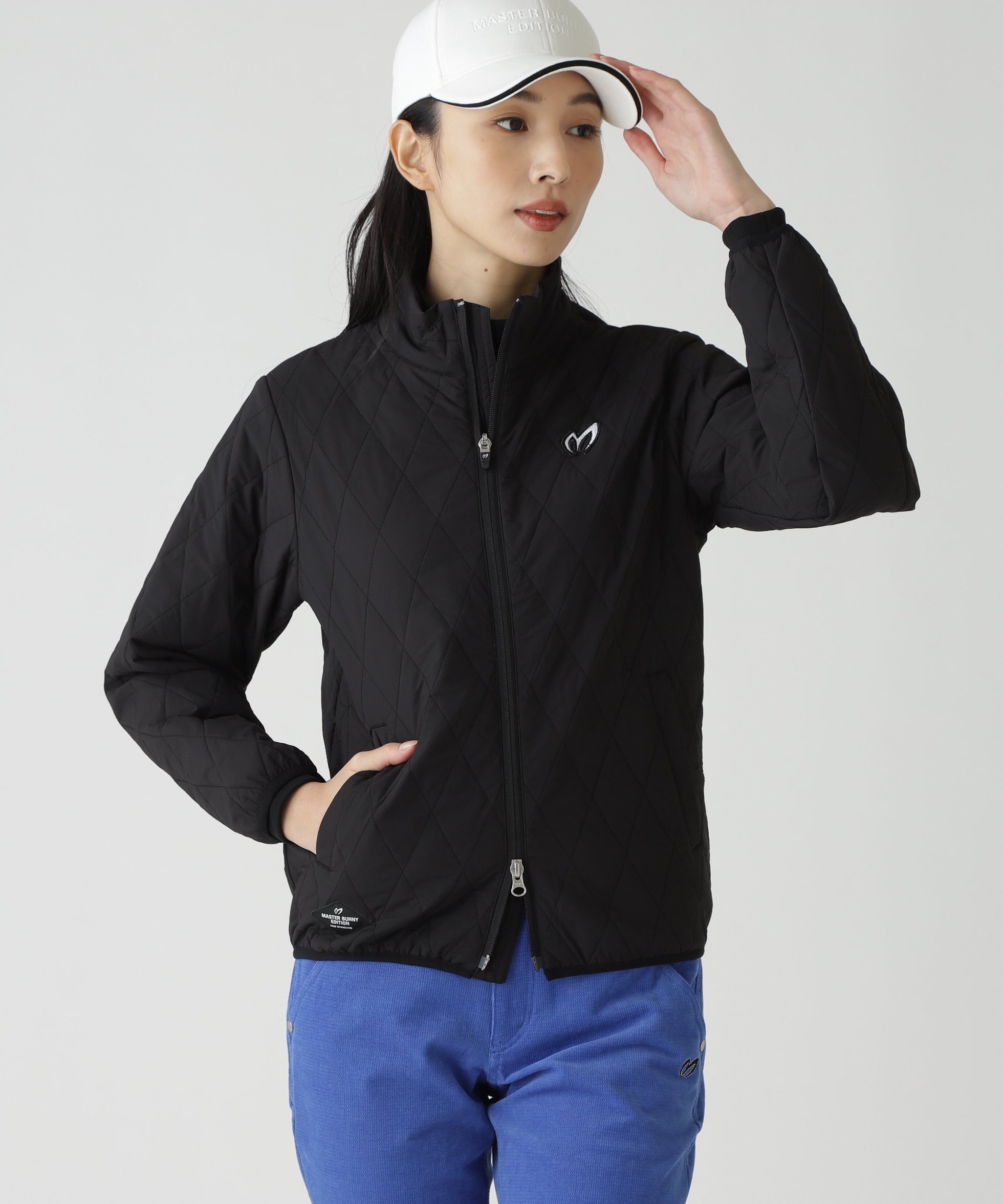 【マスターバニーエディション/MASTER BUNNY EDITION】のナイロンタフタ中綿ジップアップブルゾン インテリア・キッズ・メンズ・レディースファッション・服の通販 founy(ファニー) ファッション Fashion レディースファッション Fashion for Women アウター Coat / Outerwear Collection ブルゾンジャケット・スポーティアウター Blouson Jackets キルティング Quilted, Quilting コンパクト Compact, Small Size ジャケット Jacket, Outerwear スウェット / スエット Sweatshirt, Sweatwear スタンド Stand Collar, Upright Stand ストレッチ Stretch, Stretchy Fabric タフタ Taffeta, Structured Fabric フェイス Face, Facial Design 冬 Winter / This Winter ゴルフ Golf ブラック|ID: prp329100004823116 ipo3291000000035070980