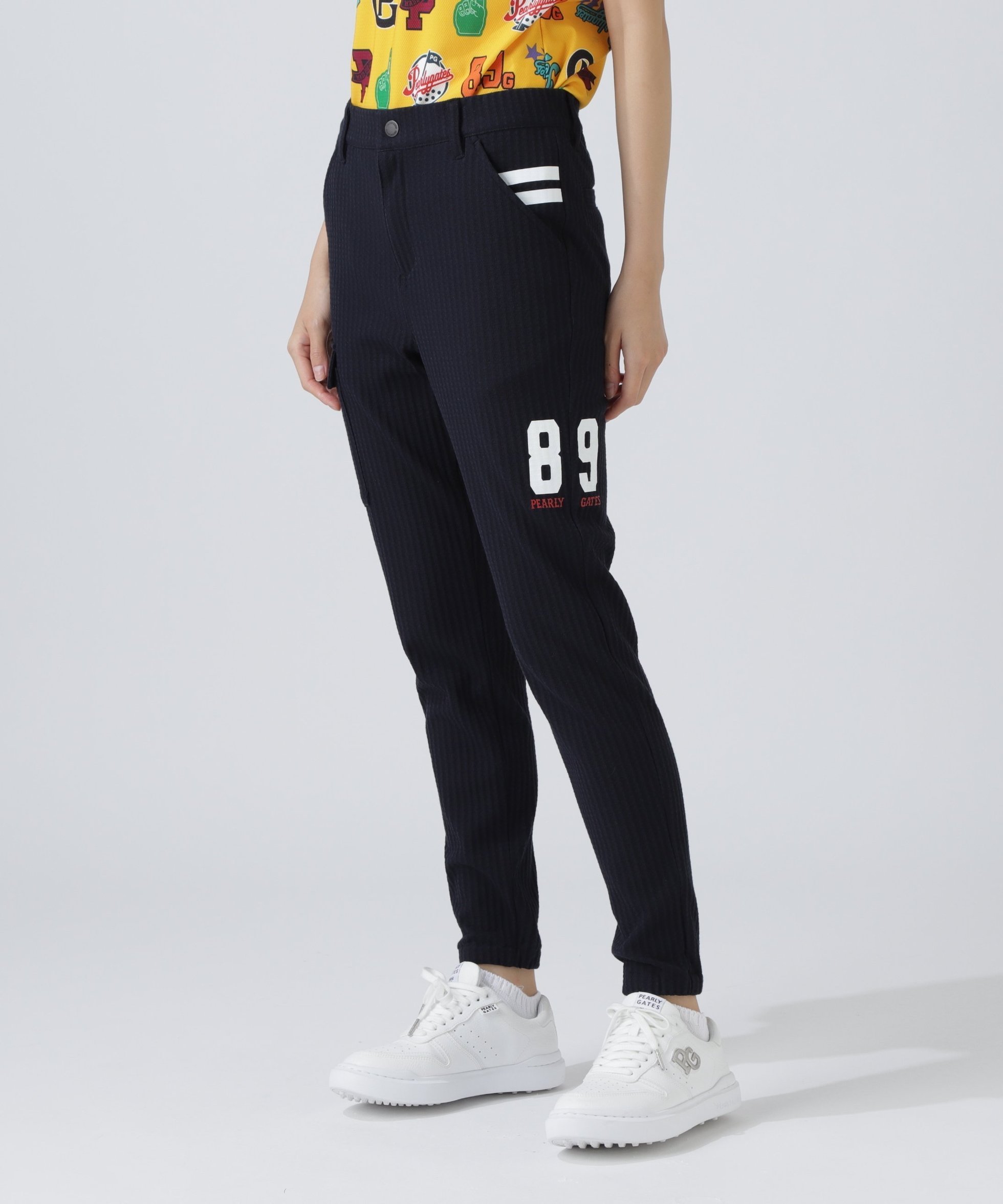 【パーリーゲイツ/PEARLY GATES】のC/Peリンクスジャガードパンツ インテリア・キッズ・メンズ・レディースファッション・服の通販 founy(ファニー) 　ファッション　Fashion　レディースファッション　Fashion for Women　パンツ　Pants & Trousers　ゴルフ　Golf　スポーティ　Sporty, Casual Athletic　ポケット　Pocket, Pocket Detail　ネイビー|ID: prp329100004823127 ipo3291000000035071170