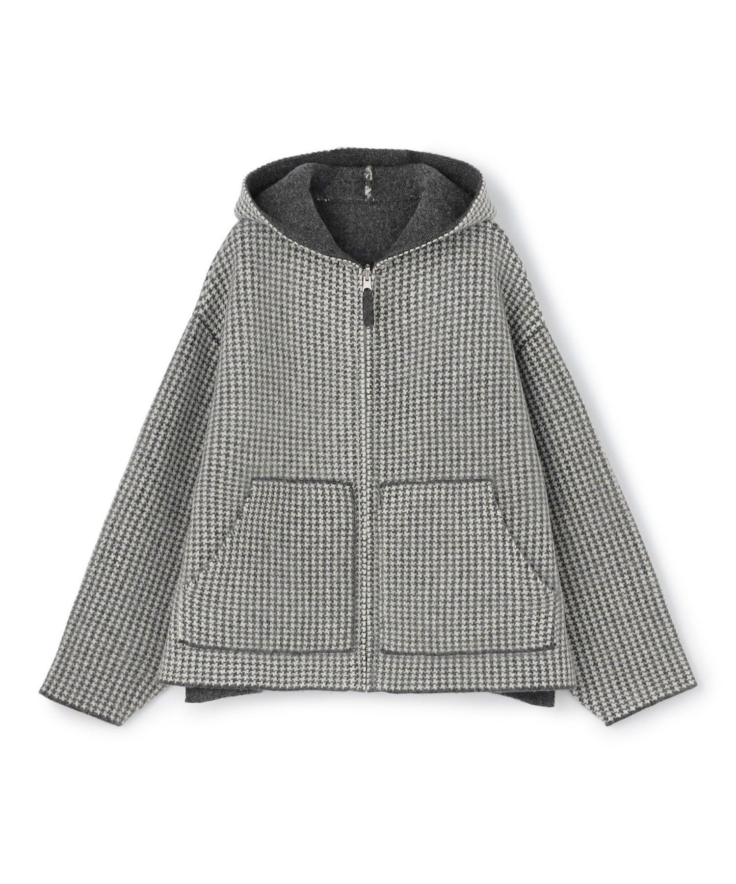 【トゥモローランド/TOMORROWLAND】のオーストラリアンラムズウールダブルフェイス ジップアップブルゾン インテリア・キッズ・メンズ・レディースファッション・服の通販 founy(ファニー) 　ファッション　Fashion　レディースファッション　Fashion for Women　アウター　Coat / Outerwear Collection　ブルゾンジャケット・スポーティアウター　Blouson Jackets　クラシカル　Classical, Vintage-Inspired　ダブル　Double, Double-Breasted　ハウンドトゥース　Houndstooth, Dogtooth Check　フェイス　Face, Facial Design　ブルゾン　Blouson, Bomber Jacket　ボックス　Boxy, Box Shape　無地　Plain, Solid Color　リバーシブル　Reversible, Two-Sided　A/W・秋冬　Autumn/Winter　おすすめ　Recommended / Our Picks　16 グレー系|ID: prp329100004823138 ipo3291000000035071307