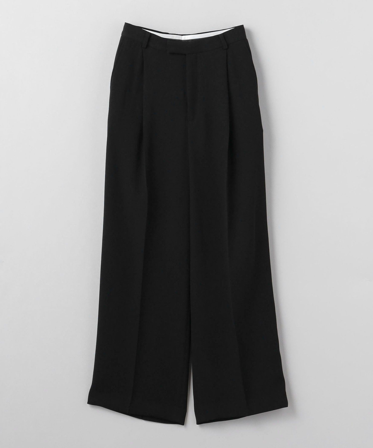 【ビューティ&ユース ユナイテッドアローズ/BEAUTY&YOUTH / UNITED ARROWS】の6(ROKU) ジョーゼット ストレート タック パンツ インテリア・キッズ・メンズ・レディースファッション・服の通販 founy(ファニー) 　ファッション　Fashion　レディースファッション　Fashion for Women　パンツ　Pants & Trousers　ジョーゼット　Georgette, Semi-Sheer Fabric　ストレート　Straight, Straight Cut　ドレープ　Drape, Draping Fabric　ボトム　Bottoms, Lower Wear　エレガント 上品　Elegant　夏　Summer　定番　Standard, Basic Item　春　Spring　S/S・春夏　SS, Spring/Summer, Warm Season　A/W・秋冬　Autumn/Winter　BLACK|ID: prp329100004823141 ipo3291000000035071391