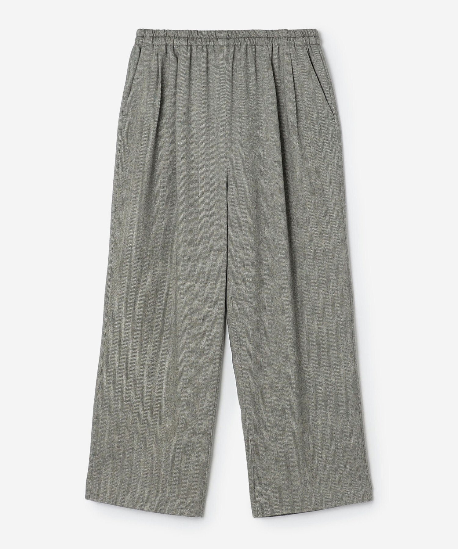 【ビショップ/Bshop】のヘリンボーン ワイドイージーパンツ WOMEN 人気、トレンドファッション・服の通販 founy(ファニー) 　ファッション　Fashion　レディースファッション　Fashion for Women　パンツ　Pants & Trousers　ストレート　Straight, Straight Cut　ツイード　Twill, Twill Weave　ドローコード　Drawcord, Drawstring Cord　ネップ　Nepp, Slub Yarn　ポケット　Pocket, Pocket Detail　ワイド　Wide, Wide Fit　 other-1|ID: prp329100004823167 ipo3291000000035071626