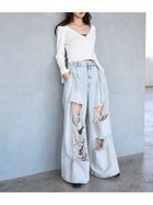 【スナイデル/SNIDEL】のダメージデニムパンツ 人気、トレンドファッション・服の通販 founy(ファニー) ファッション Fashion レディースファッション Fashion for Women パンツ Pants & Trousers デニムパンツ・ジーンズ・美脚デニム Denim Jeans & Pants シンプル Simple, Minimal スマート Smart, Elegant ダメージ Distressed, Destroyed デニム Denim, Jeans Material トレンド Trend, Trending Now ボトム Bottoms, Lower Wear ワイド Wide, Wide Fit おすすめ Recommended / Our Picks thumbnail LBLU[081]|ID: prp329100004823170 ipo3291000000035071668