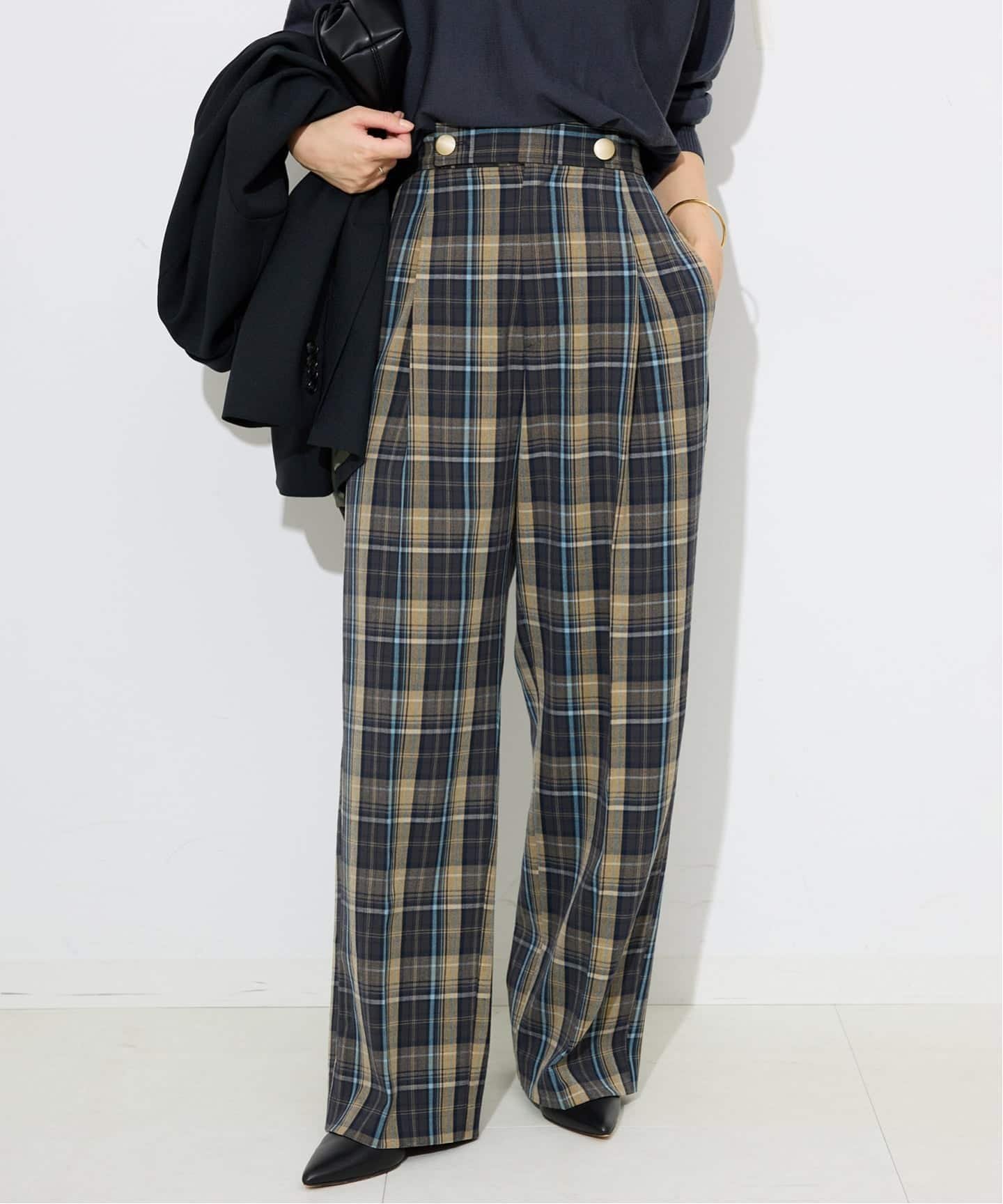 【スローブ イエナ/SLOBE IENA】のマリンパンツ インテリア・キッズ・メンズ・レディースファッション・服の通販 founy(ファニー) ファッション Fashion レディースファッション Fashion for Women パンツ Pants & Trousers 2025年 2025 2025-2026秋冬・A/W Autumn/Winter 2025–26 AW25–26 おすすめ Recommended / Our Picks ストレッチ Stretch, Stretchy Fabric チェック Check, Plaid, Tartan ツイル Twist, Twisted Detail 人気 Popular, Best Seller グレー|ID: prp329100004823211 ipo3291000000035072167