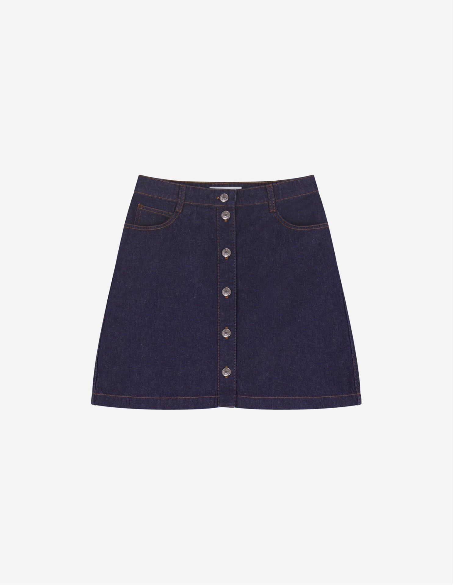 【メゾンキツネ アーカイブス/MAISON KITSUNE ARCHIVES】の【公式】Maison Kitsune BUTTONED DENIM MINI SKIRT 人気、トレンドファッション・服の通販 founy(ファニー) 　ファッション　Fashion　レディースファッション　Fashion for Women　スカート　Skirts　ミニスカート　Mini Skirts　クラシック　Classic, Timeless Style　デニム　Denim, Jeans Material　ポケット　Pocket, Pocket Detail　ミニスカート　Mini Skirt, Short Skirt　メタル　Metal, Metal Parts　ループ　Loop, Loop Knit　日本製　Made In Japan　 other-1|ID: prp329100004823221 ipo3291000000035072320