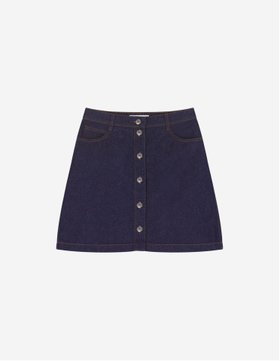 【メゾンキツネ アーカイブス/MAISON KITSUNE ARCHIVES】の【公式】Maison Kitsune BUTTONED DENIM MINI SKIRT 人気、トレンドファッション・服の通販 founy(ファニー) ファッション Fashion レディースファッション Fashion for Women スカート Skirts ミニスカート Mini Skirts クラシック Classic, Timeless Style デニム Denim, Jeans Material ポケット Pocket, Pocket Detail ミニスカート Mini Skirt, Short Skirt メタル Metal, Metal Parts ループ Loop, Loop Knit 日本製 Made In Japan |ID:prp329100004823221