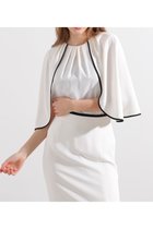 【ピンキーアンドダイアン/Pinky&Dianne】のバイカラーケープブラウス 人気、トレンドファッション・服の通販 founy(ファニー) ファッション Fashion レディースファッション Fashion for Women トップス・カットソー Cut & Sew Tops シャツ・ブラウス・オフィスカジュアル Elegant Blouses & Button-Ups コンパクト Compact, Small Size スタンダード Standard, Basic ストレッチ Stretch, Stretchy Fabric ツイル Twist, Twisted Detail ノースリーブ Sleeveless, No-Sleeve エレガント 上品 Elegant 羽織 Haori, Light Jacket thumbnail ホワイト|ID: prp329100004823246 ipo3291000000035072519