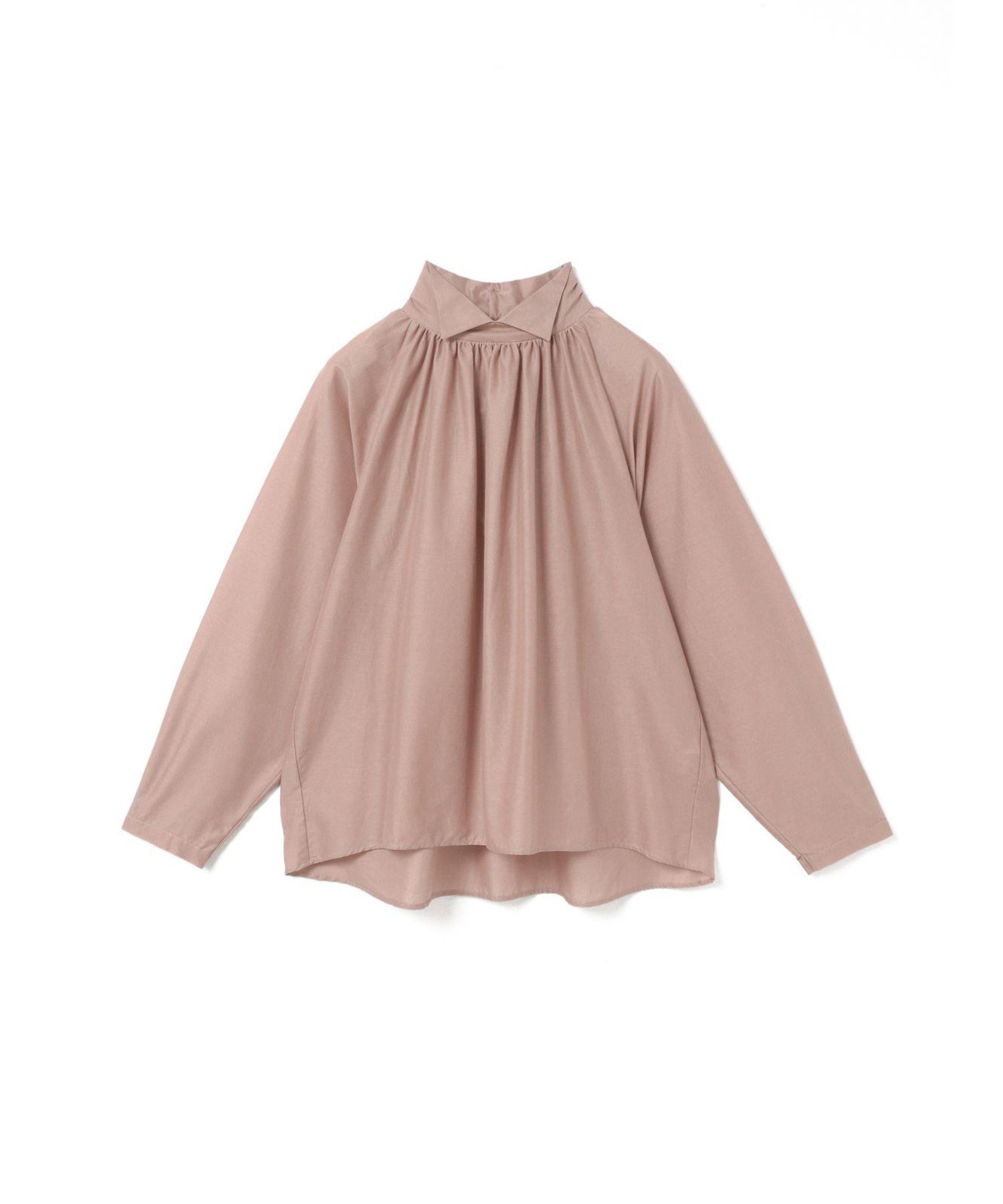 【マーコート/MARcourt】のmizuiro ind スタンドシャツカラーギャザーシャツ インテリア・キッズ・メンズ・レディースファッション・服の通販 founy(ファニー) 　ファッション　Fashion　レディースファッション　Fashion for Women　トップス・カットソー　Cut & Sew Tops　シャツ・ブラウス・オフィスカジュアル　Elegant Blouses & Button-Ups　ギャザー　Gathered, Ruffled　シンプル　Simple, Minimal　スタンド　Stand Collar, Upright Stand　フレア　Flare, Flared　ポケット　Pocket, Pocket Detail　人気　Popular, Best Seller　無地　Plain, Solid Color　長袖　Long Sleeve, Full Sleeve　スモークピンク|ID: prp329100004823247 ipo3291000000035072531