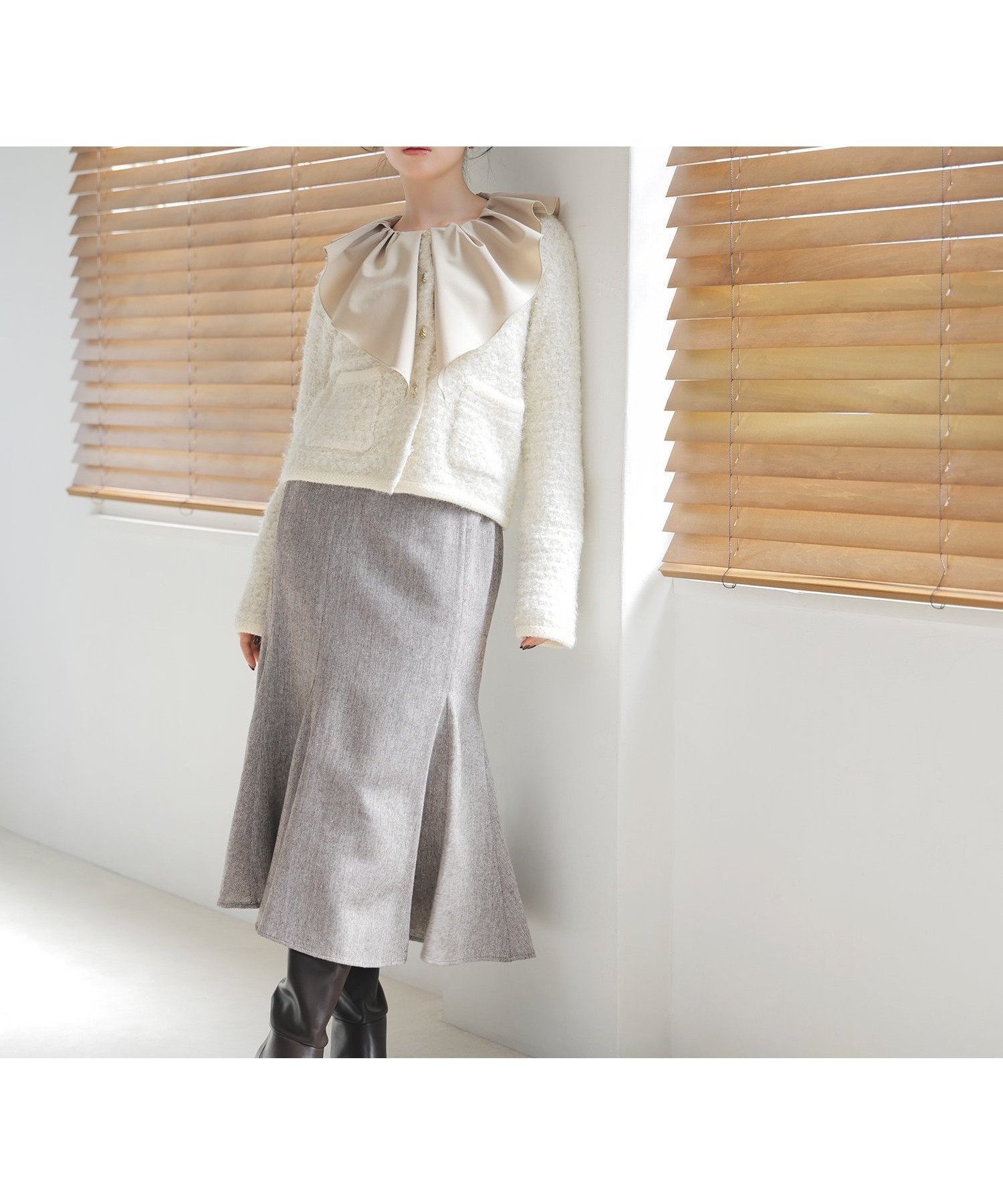 【ナチュラル ビューティー ベーシック/NATURAL BEAUTY BASIC】のツイーディーベルテッドマーメイドスカート 人気、トレンドファッション・服の通販 founy(ファニー) 　ファッション　Fashion　レディースファッション　Fashion for Women　スカート　Skirts　おすすめ　Recommended / Our Picks　ジャケット　Jacket, Outerwear　ツイード　Twill, Twill Weave　マーメイド　Mermaid, Fishtail Silhouette　 other-1|ID: prp329100004823248 ipo3291000000035072535