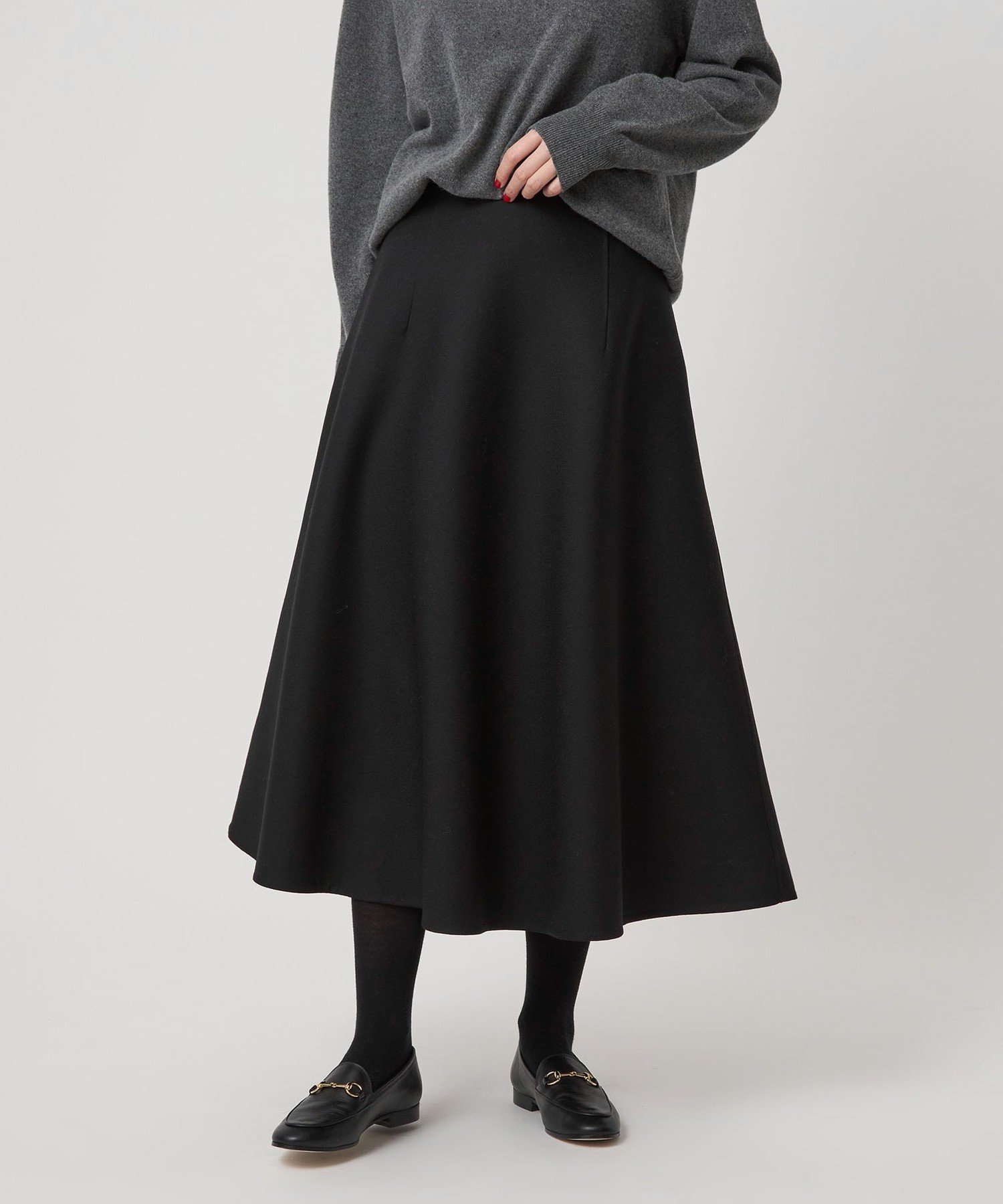 【ユナイテッドアローズ/UNITED ARROWS】のconte リバー フレアスカート インテリア・キッズ・メンズ・レディースファッション・服の通販 founy(ファニー) 　ファッション　Fashion　レディースファッション　Fashion for Women　スカート　Skirts　Aライン・フレアスカート　A-Line & Flared Skirts　シンプル　Simple, Minimal　フレア　Flare, Flared　ポケット　Pocket, Pocket Detail　エレガント 上品　Elegant　BLACK|ID: prp329100004823252 ipo3291000000035072562