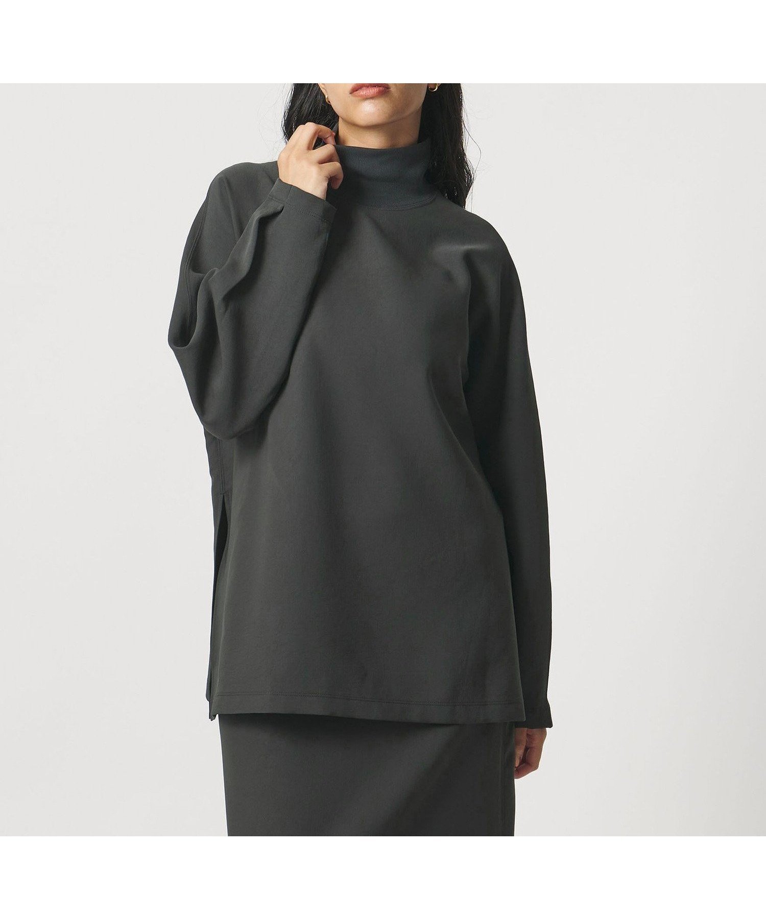 【ユナイテッドアローズ/UNITED ARROWS】のD.O UNITED ARROWS BY DAISUKE OBANA for WOMEN +10 D/SL HI-NECK/ハイネックトップス 人気、トレンドファッション・服の通販 founy(ファニー) 　ファッション　Fashion　レディースファッション　Fashion for Women　トップス・カットソー　Cut & Sew Tops　エレガント 上品　Elegant　コレクション　Collection, Seasonal Line　スリット　Slit, Slit Detail　セットアップ　Set-Up, Coordinated Outfit　定番　Standard, Basic Item　フラット　Flat, Flat Shoes　リラックス　Relax, Relaxed Fit　ルーズ　Loose, Oversized　ワイド　Wide, Wide Fit　A/W・秋冬　Autumn/Winter　おすすめ　Recommended / Our Picks　 other-1|ID: prp329100004823259 ipo3291000000035072613