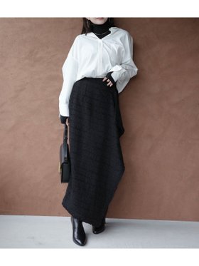 【アニュアンス/anuans】のツイードラップスカート 人気、トレンドファッション・服の通販 founy(ファニー) ファッション Fashion レディースファッション Fashion for Women スカート Skirts クラシカル Classical, Vintage-Inspired シンプル Simple, Minimal ツイード Twill, Twill Weave ドレープ Drape, Draping Fabric フロント Front, Front Design ラップ Wrap, Wrap Design エレガント 上品 Elegant |ID:prp329100004823279