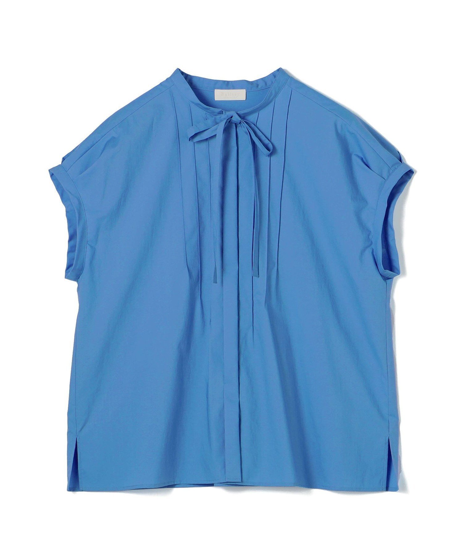 【トゥモローランド/TOMORROWLAND】のプロセスドコットン ピンタックフレンチスリーブブラウス インテリア・キッズ・メンズ・レディースファッション・服の通販 founy(ファニー) 　ファッション　Fashion　レディースファッション　Fashion for Women　トップス・カットソー　Cut & Sew Tops　シャツ・ブラウス・オフィスカジュアル　Elegant Blouses & Button-Ups　コンパクト　Compact, Small Size　スリーブ　Sleeve, Long Sleeve / Short Sleeve　タイプライター　Typewriter Fabric, Crisp Cotton　ボトム　Bottoms, Lower Wear　定番　Standard, Basic Item　63 ブルー|ID: prp329100004823283 ipo3291000000035072900