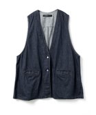【マーコート/MARcourt】のmizuiro ind デニムベスト 人気、トレンドファッション・服の通販 founy(ファニー) ファッション Fashion レディースファッション Fashion for Women アウター Coat / Outerwear Collection トップス・カットソー Cut & Sew Tops ベスト&ジレ / 重ね着スタイル Vests & Gilets デニム Denim, Jeans Material ノースリーブ Sleeveless, No-Sleeve フロント Front, Front Design ベスト Vest, Waistcoat ポケット Pocket, Pocket Detail thumbnail ワンウォッシュ|ID: prp329100004823288 ipo3291000000035072918
