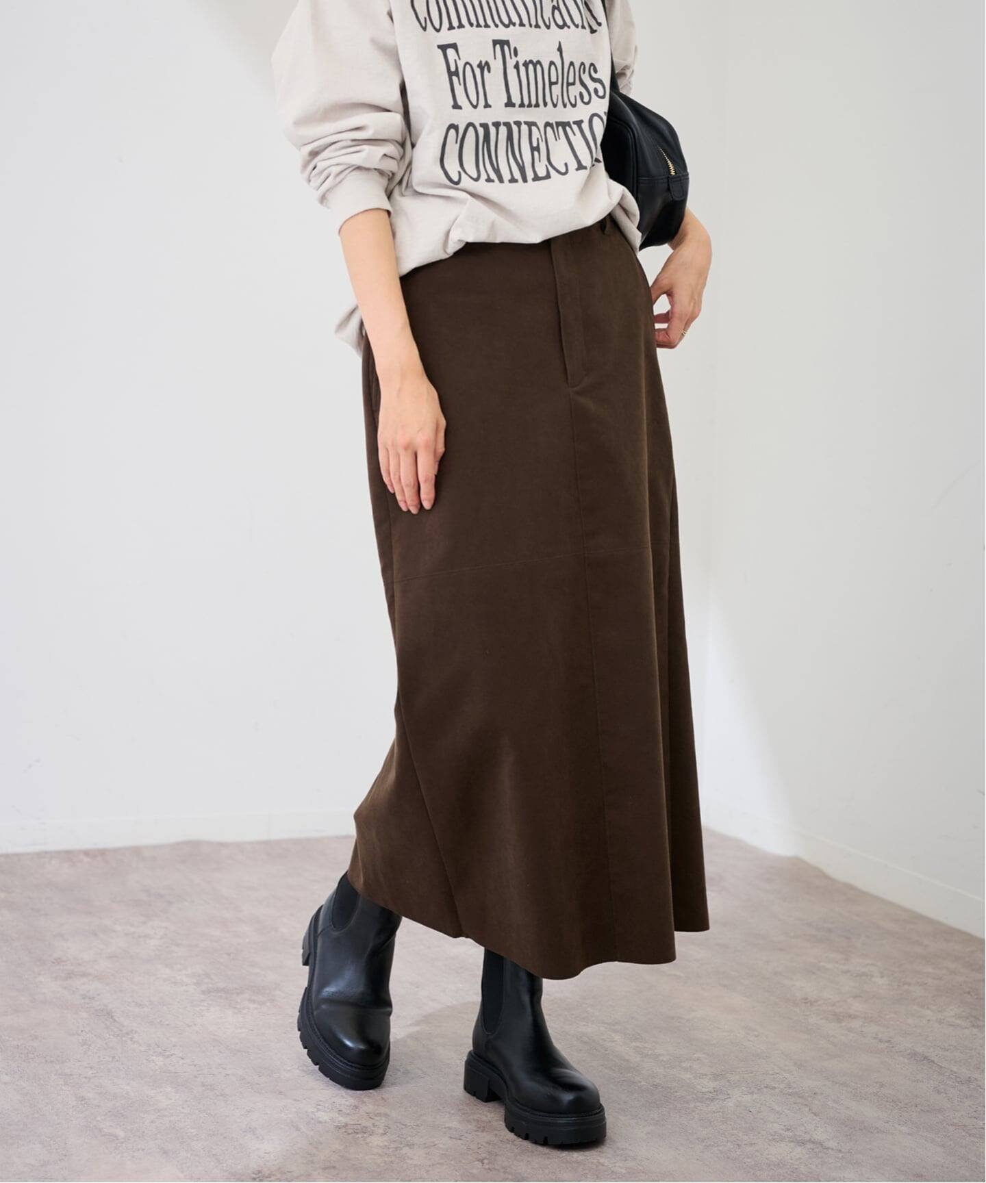 【フレームワーク/FRAMeWORK】のフェイクスエードタイトスカート インテリア・キッズ・メンズ・レディースファッション・服の通販 founy(ファニー) ファッション Fashion レディースファッション Fashion for Women スカート Skirts なめらか Smooth, Silky Texture シンプル Simple, Minimal タイトスカート Pencil Skirt, Tight Skirt エレガント 上品 Elegant 冬 Winter / This Winter ブラウン|ID: prp329100004823310 ipo3291000000035073071