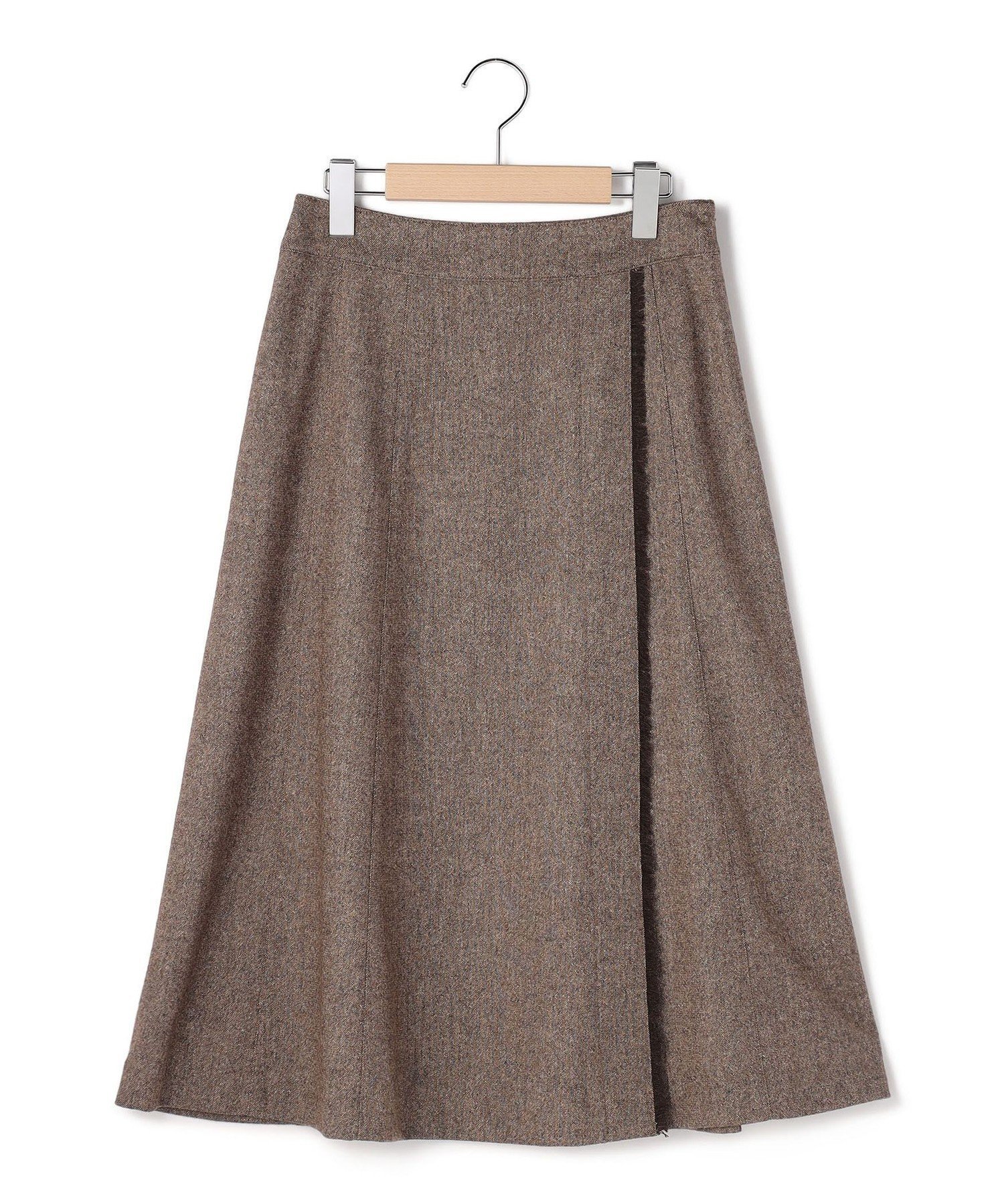 【キース/KEITH】の【Lサイズ】カントリーツィードスカート インテリア・キッズ・メンズ・レディースファッション・服の通販 founy(ファニー) 　ファッション　Fashion　レディースファッション　Fashion for Women　スカート　Skirts　エレガント 上品　Elegant　ツイード／ツィード　Choker, Choker Necklace　フェミニン　Feminine, Girly　フリンジ　Fringe, Tassel　フレア　Flare, Flared　フロント　Front, Front Design　A/W・秋冬　Autumn/Winter　ブラウン|ID: prp329100004823339 ipo3291000000035073487