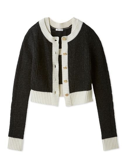 【フレイ アイディー/FRAY I.D】のラクーンケーブルニットアンサンブル インテリア・キッズ・メンズ・レディースファッション・服の通販 founy(ファニー) 　ファッション　Fashion　レディースファッション　Fashion for Women　トップス・カットソー　Cut & Sew Tops　ニット　Knit Tops & Sweaters　アンサンブルニット　Knit Ensembles & Twin Sets　アンサンブル　Ensemble Set　カーディガン　Cardigan, Knitwear　クラシカル　Classical, Vintage-Inspired　コンパクト　Compact, Small Size　スマート　Smart, Elegant　タンク　Tank Top, Sleeveless Top　トレンド　Trend, Trending Now　定番　Standard, Basic Item　バランス　Balance, Style Balance　フィット　Fit, Slim Fit　ボトム　Bottoms, Lower Wear　リュクス　Luxury, Elegant, High-End, Chic　A/W・秋冬　Autumn/Winter　エレガント 上品　Elegant　MIX[930]|ID: prp329100004823353 ipo3291000000035073812