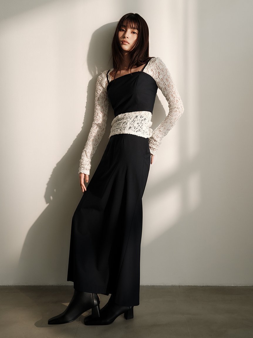 【フレイ アイディー/FRAY I.D】のビスチェセパレートワンピース インテリア・キッズ・メンズ・レディースファッション・服の通販 founy(ファニー) 　ファッション　Fashion　レディースファッション　Fashion for Women　ワンピース　Dresses　ジャケット　Jacket, Outerwear　スタイリッシュ　Stylish, Fashionable　ストレッチ　Stretch, Stretchy Fabric　ストレート　Straight, Straight Cut　スマート　Smart, Elegant　セットアップ　Set-Up, Coordinated Outfit　セパレート　Separate, Two-Piece　ビスチェ　Bustier, Corset Top　ワイド　Wide, Wide Fit　エレガント 上品　Elegant　NVY[089]|ID: prp329100004823397 ipo3291000000035074794