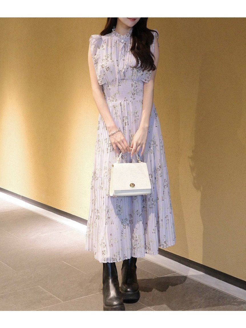 【スナイデル/SNIDEL】のSustainable20周年プリントワンピース インテリア・キッズ・メンズ・レディースファッション・服の通販 founy(ファニー) 　ファッション　Fashion　レディースファッション　Fashion for Women　ワンピース　Dresses　イエロー　Yellow　インナー　Innerwear　オレンジ　Orange　春　Spring　秋　Autumn　シャーリング　Shirring, Ruched　スマート　Smart, Elegant　ターコイズ　Turquoise, Blue-Green　人気　Popular, Best Seller　パープル　Purple, Violet　フラワー　Flower, Floral　フリル　Frill, Ruffle　プリント　Print, Printed Pattern　ペイズリー　Paisley, Ethnic Pattern　ボタニカル　Botanical, Floral Pattern　マーガレット　Marguerite, Daisy Pattern　ラベンダー　Lavender　冬　Winter / This Winter　夏　Summer　エレガント 上品　Elegant　I[909]|ID: prp329100004823398 ipo3291000000035074828