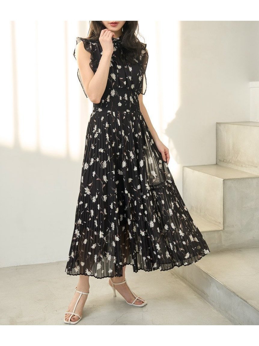 【スナイデル/SNIDEL】のSustainable20周年プリントワンピース インテリア・キッズ・メンズ・レディースファッション・服の通販 founy(ファニー) 　ファッション　Fashion　レディースファッション　Fashion for Women　ワンピース　Dresses　イエロー　Yellow　インナー　Innerwear　オレンジ　Orange　春　Spring　秋　Autumn　シャーリング　Shirring, Ruched　スマート　Smart, Elegant　ターコイズ　Turquoise, Blue-Green　人気　Popular, Best Seller　パープル　Purple, Violet　フラワー　Flower, Floral　フリル　Frill, Ruffle　プリント　Print, Printed Pattern　ペイズリー　Paisley, Ethnic Pattern　ボタニカル　Botanical, Floral Pattern　マーガレット　Marguerite, Daisy Pattern　ラベンダー　Lavender　冬　Winter / This Winter　夏　Summer　エレガント 上品　Elegant　L[912]|ID: prp329100004823398 ipo3291000000035074834