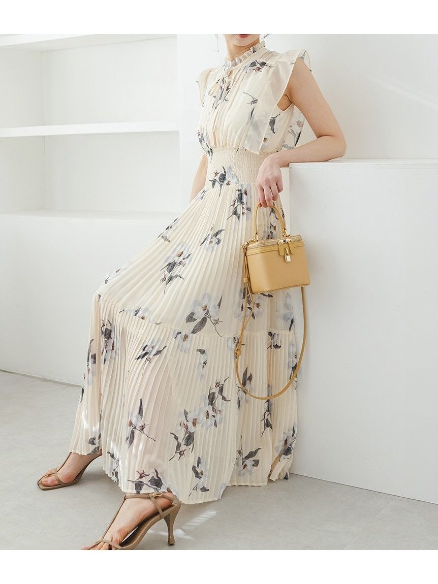 【スナイデル/SNIDEL】のSustainable20周年プリントワンピース インテリア・キッズ・メンズ・レディースファッション・服の通販 founy(ファニー) 　ファッション　Fashion　レディースファッション　Fashion for Women　ワンピース　Dresses　イエロー　Yellow　インナー　Innerwear　オレンジ　Orange　春　Spring　秋　Autumn　シャーリング　Shirring, Ruched　スマート　Smart, Elegant　ターコイズ　Turquoise, Blue-Green　人気　Popular, Best Seller　パープル　Purple, Violet　フラワー　Flower, Floral　フリル　Frill, Ruffle　プリント　Print, Printed Pattern　ペイズリー　Paisley, Ethnic Pattern　ボタニカル　Botanical, Floral Pattern　マーガレット　Marguerite, Daisy Pattern　ラベンダー　Lavender　冬　Winter / This Winter　夏　Summer　エレガント 上品　Elegant　P[916]|ID: prp329100004823398 ipo3291000000035074842