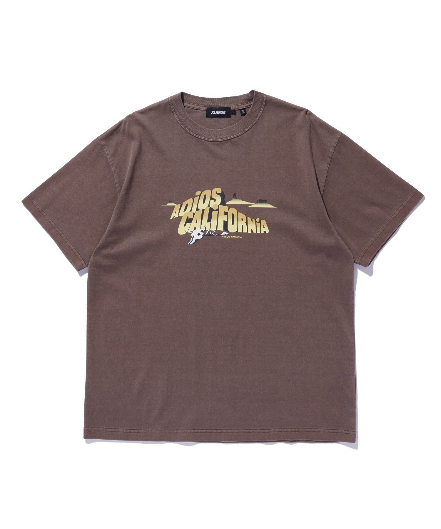 【エクストララージ/XLARGE】のXLARGE/PIGMENT DYED ADIOS CALIFORNIA S/S TEE インテリア・キッズ・メンズ・レディースファッション・服の通販 founy(ファニー) 　ファッション　Fashion　レディースファッション　Fashion for Women　グラフィック　Graphic, Graphic Design　フロント　Front, Front Design　ベーシック　Basic, Essential　半袖　Short Sleeve, Half Sleeve　S/S・春夏　SS, Spring/Summer, Warm Season　夏　Summer　BROWN|ID: prp329100004823401 ipo3291000000035074837