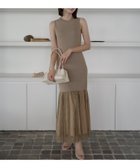 【アニュアンス/anuans】のレースドッキングニットワンピース BEIGE|ID: prp329100004823415 ipo3291000000035152305