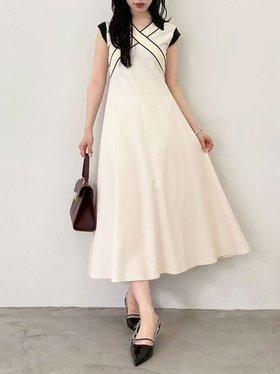 【リリーブラウン/Lily Brown】のクロスカラーワンピース 人気、トレンドファッション・服の通販 founy(ファニー) ファッション Fashion レディースファッション Fashion for Women ワンピース Dresses 鹿の子 Piqué, Kanoko Fabric スマート Smart, Elegant ダウン Down, Puffer 人気 Popular, Best Seller フロント Front, Front Design ミックス Mix, Mixed Style エレガント 上品 Elegant |ID:prp329100004823416