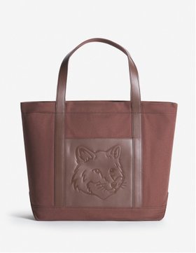 【メゾン キツネ/MAISON KITSUNE】のMaison Kitsune/FOX HEAD LARGE TOTE 人気、トレンドファッション・服の通販 founy(ファニー) ファッション Fashion レディースファッション Fashion for Women バッグ Bags キャンバス Canvas, Canvas Fabric コーティング Coating, Coated Finish ツイル Twist, Twisted Detail パッチ Patch, Appliqué フォックス Fox, Fox Fur フレンチ French, French Style フロント Front, Front Design ポケット Pocket, Pocket Detail ライニング Inner Lining, Inner Fabric, Lined ロング Long, Long-Length A/W・秋冬 Autumn/Winter 冬 Winter / This Winter エレガント 上品 Elegant |ID:prp329100004823447