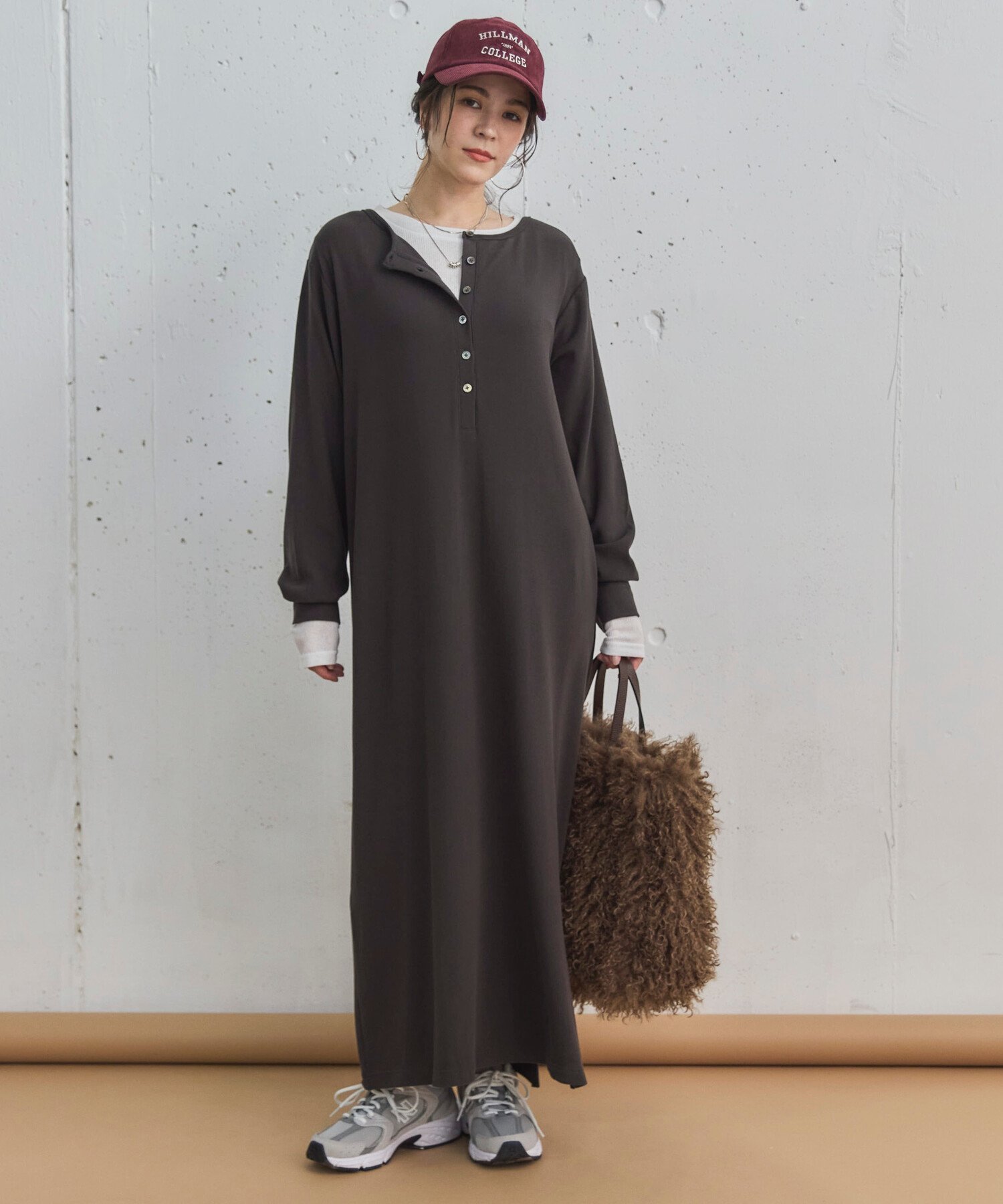 【ドゥ アルシーヴ/Doux archives】の2WAYヘンリーネックリブワンピース インテリア・キッズ・メンズ・レディースファッション・服の通販 founy(ファニー) 　ファッション　Fashion　レディースファッション　Fashion for Women　ワンピース　Dresses　カットソー　Cut and Sewn Top　リボン　Ribbon, Bow　CHARCOAL GRAY|ID: prp329100004823448 ipo3291000000035075314