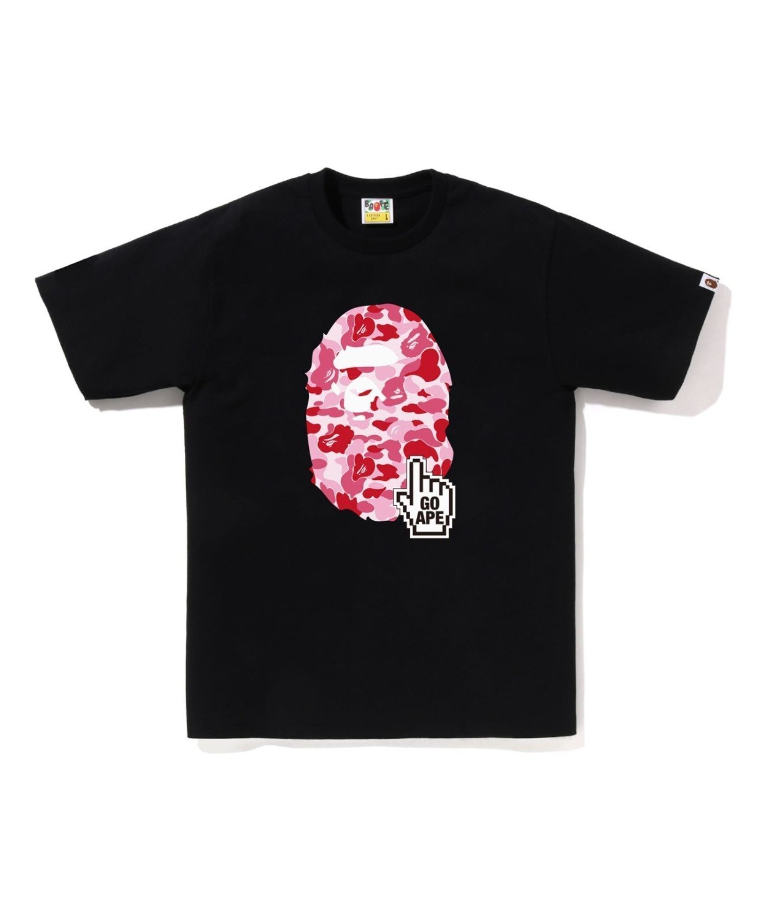 【ア ベイシング エイプ/A BATHING APE】のABC CAMO GO APE POINTER APE HEAD TEE BAPEC インテリア・キッズ・メンズ・レディースファッション・服の通販 founy(ファニー) 　ファッション　Fashion　レディースファッション　Fashion for Women　インナー　Innerwear　ショート　Short, Short Length　スリーブ　Sleeve, Long Sleeve / Short Sleeve　フロント　Front, Front Design　プリント　Print, Printed Pattern　ラバー　Rubber, Rubber Sole　BKxPK|ID: prp329100004823449 ipo3291000000035075352