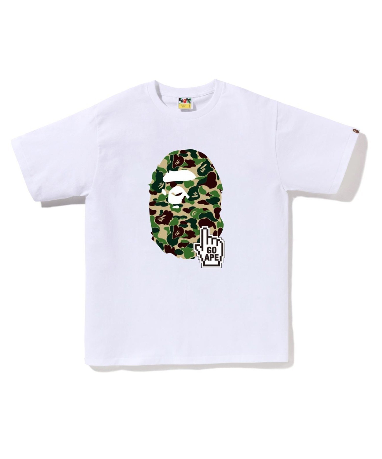 【ア ベイシング エイプ/A BATHING APE】のABC CAMO GO APE POINTER APE HEAD TEE BAPEC インテリア・キッズ・メンズ・レディースファッション・服の通販 founy(ファニー) 　ファッション　Fashion　レディースファッション　Fashion for Women　インナー　Innerwear　ショート　Short, Short Length　スリーブ　Sleeve, Long Sleeve / Short Sleeve　フロント　Front, Front Design　プリント　Print, Printed Pattern　ラバー　Rubber, Rubber Sole　WHxGR|ID: prp329100004823449 ipo3291000000035075354