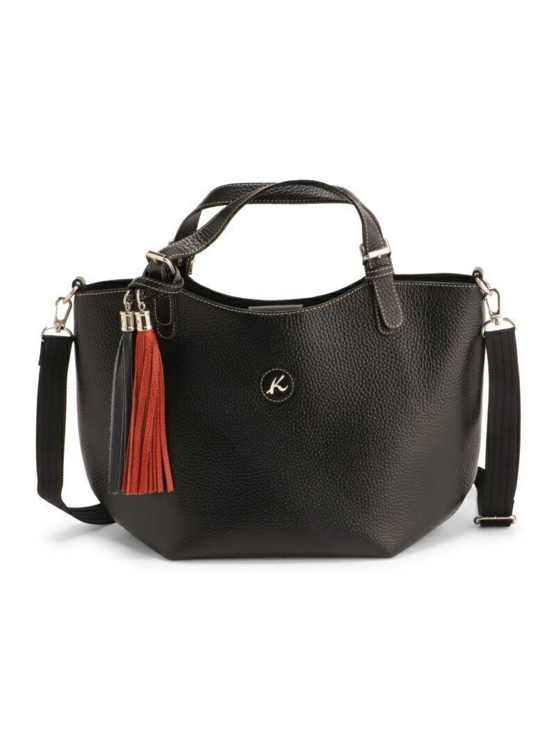 【キタムラケイツウ/KitamuraK2】のKitamuraK2/2WAY牛革ハンドバッグ インテリア・キッズ・メンズ・レディースファッション・服の通販 founy(ファニー) 　ファッション　Fashion　レディースファッション　Fashion for Women　バッグ　Bags　ショルダー　Shoulder, Shoulder Strap　シンプル　Simple, Minimal　フリンジ　Fringe, Tassel　ベーシック　Basic, Essential　ポーチ　Pouch, Small Case　人気　Popular, Best Seller　定番　Standard, Basic Item　クロ|ID: prp329100004823463 ipo3291000000035075497