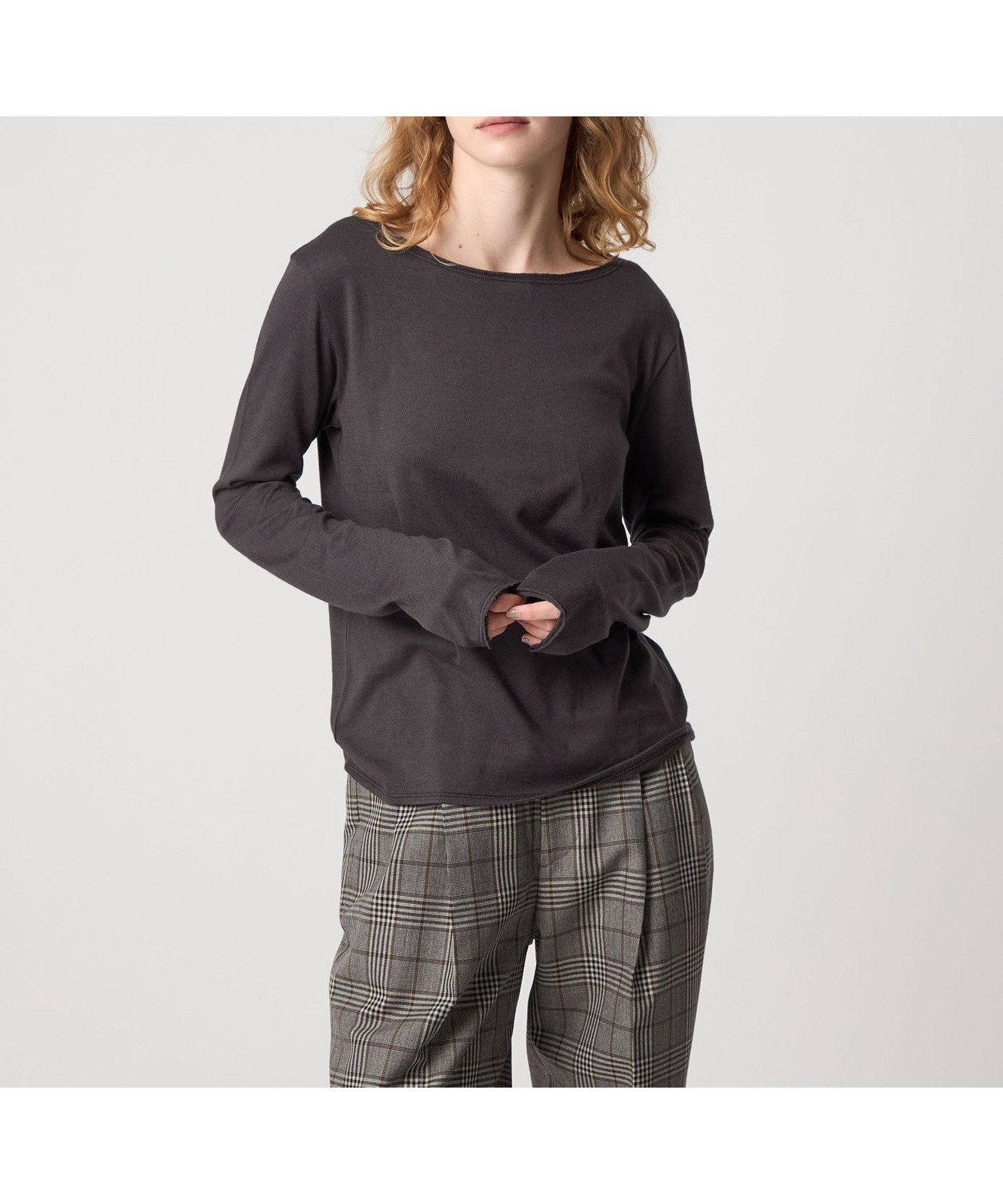 【ビューティ&ユース ユナイテッドアローズ/BEAUTY&YOUTH / UNITED ARROWS】のSteven Alan コットン カシミヤ カットオフ プルオーバー インテリア・キッズ・メンズ・レディースファッション・服の通販 founy(ファニー) 　ファッション　Fashion　レディースファッション　Fashion for Women　トップス・カットソー　Cut & Sew Tops　カジュアルプルオーバー・ニットトップス　Pullovers & Knit Tops / Casual Pullovers　インナー　Innerwear　カットオフ　Cut-Off Design　デニム　Denim, Jeans Material　DK.GRAY|ID: prp329100004823487 ipo3291000000035075814