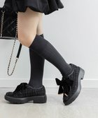 【ランダ/RANDA】のベロアリボンボリュームソールシューズ 人気、トレンドファッション・服の通販 founy(ファニー) ファッション Fashion レディースファッション Fashion for Women クッション Cushion, Throw Pillow ツイード Twill, Twill Weave トレンド Trend, Trending Now ベロア Velour, Soft Velvet リボン Ribbon, Bow thumbnail BLACK|ID: prp329100004823526 ipo3291000000035076354