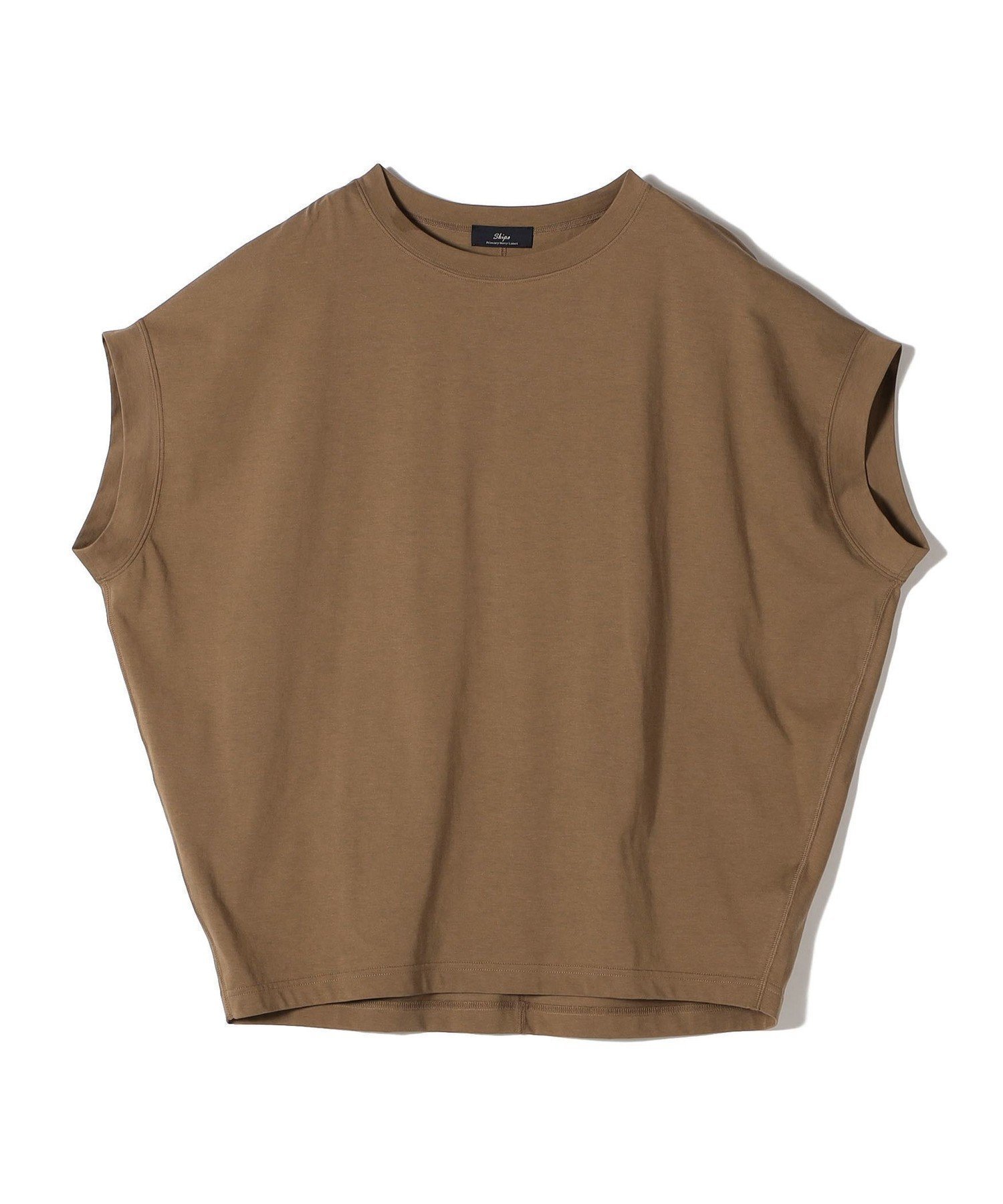 【シップス フォー ウィメン/SHIPS】のSHIPS Primary Navy Label サイロ プレミアム フレンチ スリーブ TEE インテリア・キッズ・メンズ・レディースファッション・服の通販 founy(ファニー) 　ファッション　Fashion　レディースファッション　Fashion for Women　ショルダー　Shoulder, Shoulder Strap　スリーブ　Sleeve, Long Sleeve / Short Sleeve　ドロップ　Drop Shoulder, Dropped Style　フレンチ　French, French Style　プレミアム　Premium, High-End　ベーシック　Basic, Essential　ボトム　Bottoms, Lower Wear　キャメル|ID: prp329100004823535 ipo3291000000035076421