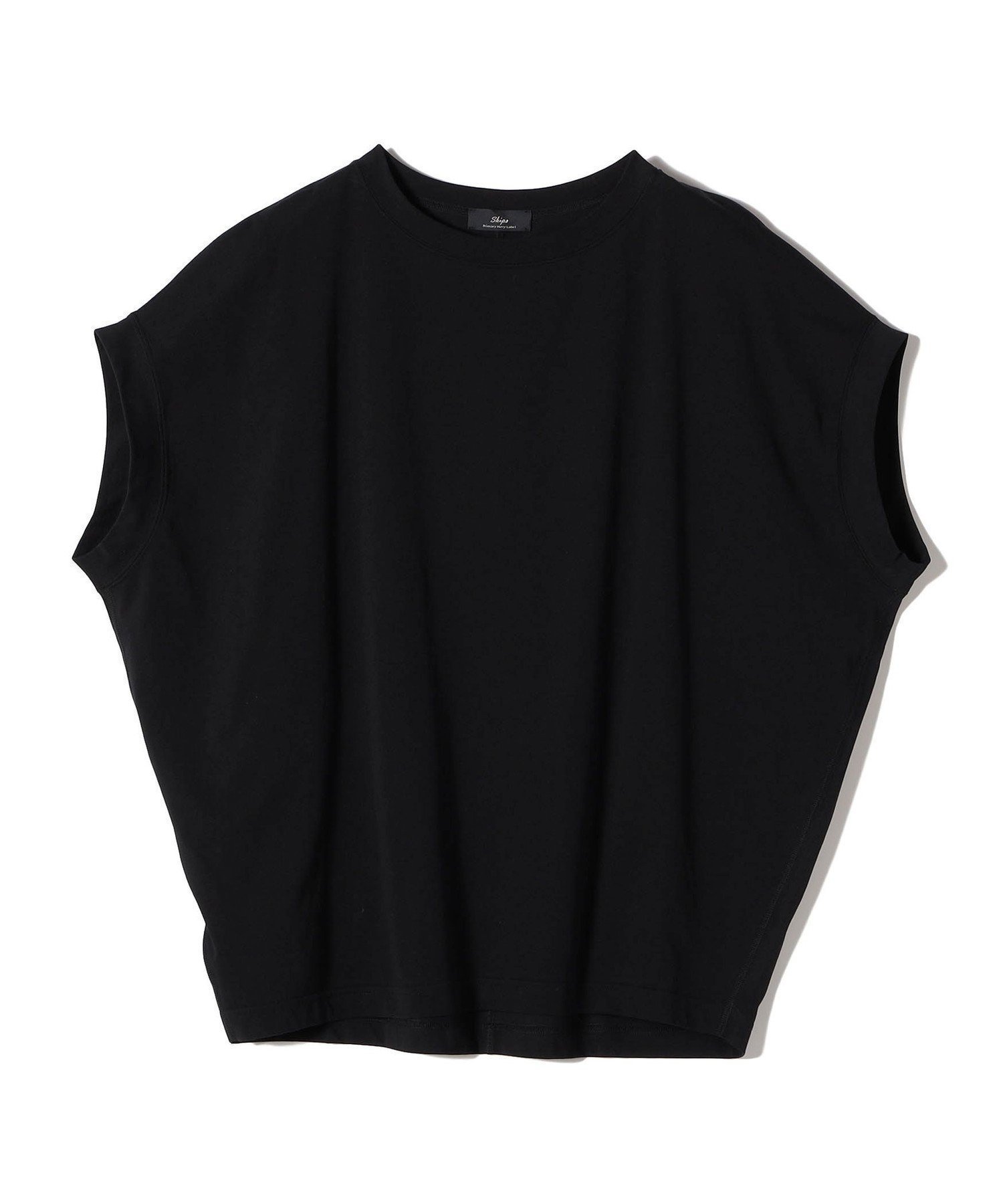 【シップス フォー ウィメン/SHIPS】のSHIPS Primary Navy Label サイロ プレミアム フレンチ スリーブ TEE インテリア・キッズ・メンズ・レディースファッション・服の通販 founy(ファニー) 　ファッション　Fashion　レディースファッション　Fashion for Women　ショルダー　Shoulder, Shoulder Strap　スリーブ　Sleeve, Long Sleeve / Short Sleeve　ドロップ　Drop Shoulder, Dropped Style　フレンチ　French, French Style　プレミアム　Premium, High-End　ベーシック　Basic, Essential　ボトム　Bottoms, Lower Wear　ブラック|ID: prp329100004823535 ipo3291000000035076425