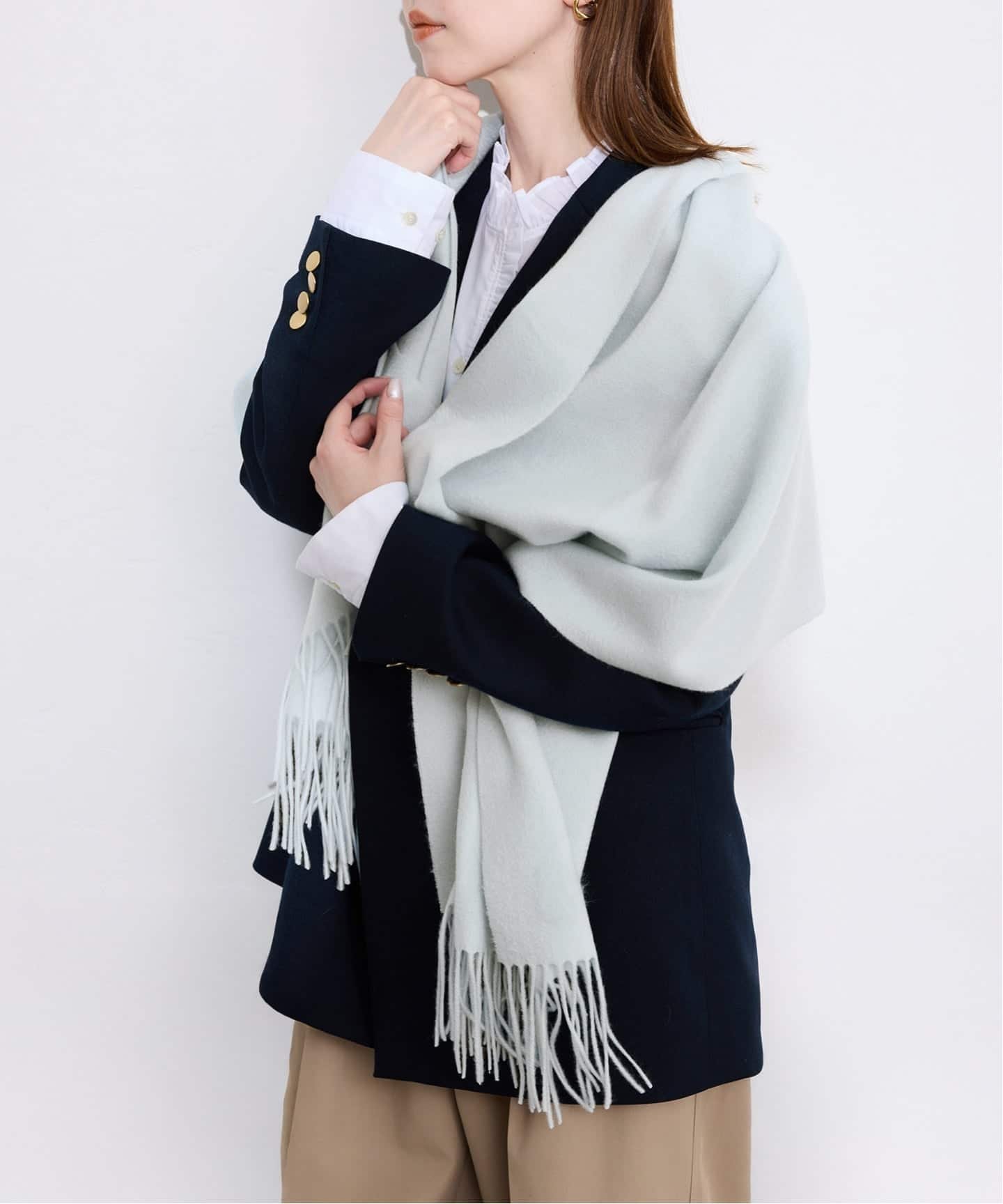 【スローブ イエナ/SLOBE IENA】のSLOBE カシミヤストール インテリア・キッズ・メンズ・レディースファッション・服の通販 founy(ファニー) 　ファッション　Fashion　レディースファッション　Fashion for Women　シンプル　Simple, Minimal　ストール　Stole, Wrap　スマート　Smart, Elegant　トレンド　Trend, Trending Now　フェミニン　Feminine, Girly　サックスブルー|ID: prp329100004823540 ipo3291000000035076470