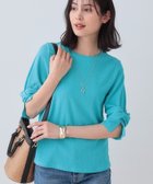 【インディヴィ/INDIVI】の【洗える/吸水速乾/UVケア】ねじりデザイン袖カットソー 人気、トレンドファッション・服の通販 founy(ファニー) ファッション Fashion レディースファッション Fashion for Women トップス・カットソー Cut & Sew Tops カットソー・ベーシックTシャツ Cut-and-Sewn Tops / Stretch Tees & Basics 洗える Machine Washable カットソー Cut and Sewn Top 吸水 Absorbent, Quick-Dry ストレッチ Stretch, Stretchy Fabric スマート Smart, Elegant スリット Slit, Slit Detail スーツ Suit, Formalwear デニム Denim, Jeans Material 人気 Popular, Best Seller おすすめ Recommended / Our Picks thumbnail ブルーグリーン|ID: prp329100004823588 ipo3291000000035076962