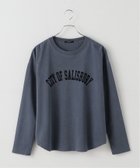 【ジャーナルスタンダード/JOURNAL STANDARD】のピグメントフロッキーロゴロンT 人気、トレンドファッション・服の通販 founy(ファニー) ファッション Fashion レディースファッション Fashion for Women トップス・カットソー Cut & Sew Tops ロングTシャツ・Tシャツ Longline T-Shirts & Tees インナー Innerwear スマート Smart, Elegant ロング Long, Long-Length thumbnail ブルー B|ID: prp329100004823596 ipo3291000000035076995