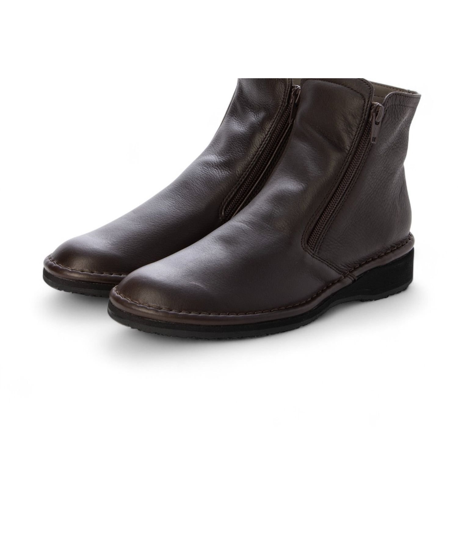 【モード エ ジャコモ/MODE ET JACOMO】の【3E】ダブルファスナーショートブーツ インテリア・キッズ・メンズ・レディースファッション・服の通販 founy(ファニー) 　ファッション　Fashion　レディースファッション　Fashion for Women　おすすめ　Recommended / Our Picks　クッション　Cushion, Throw Pillow　シューズ　Shoes, Footwear　エレガント 上品　Elegant　軽量　Lightweight, Ultra Light　DBR|ID: prp329100004823607 ipo3291000000035077118