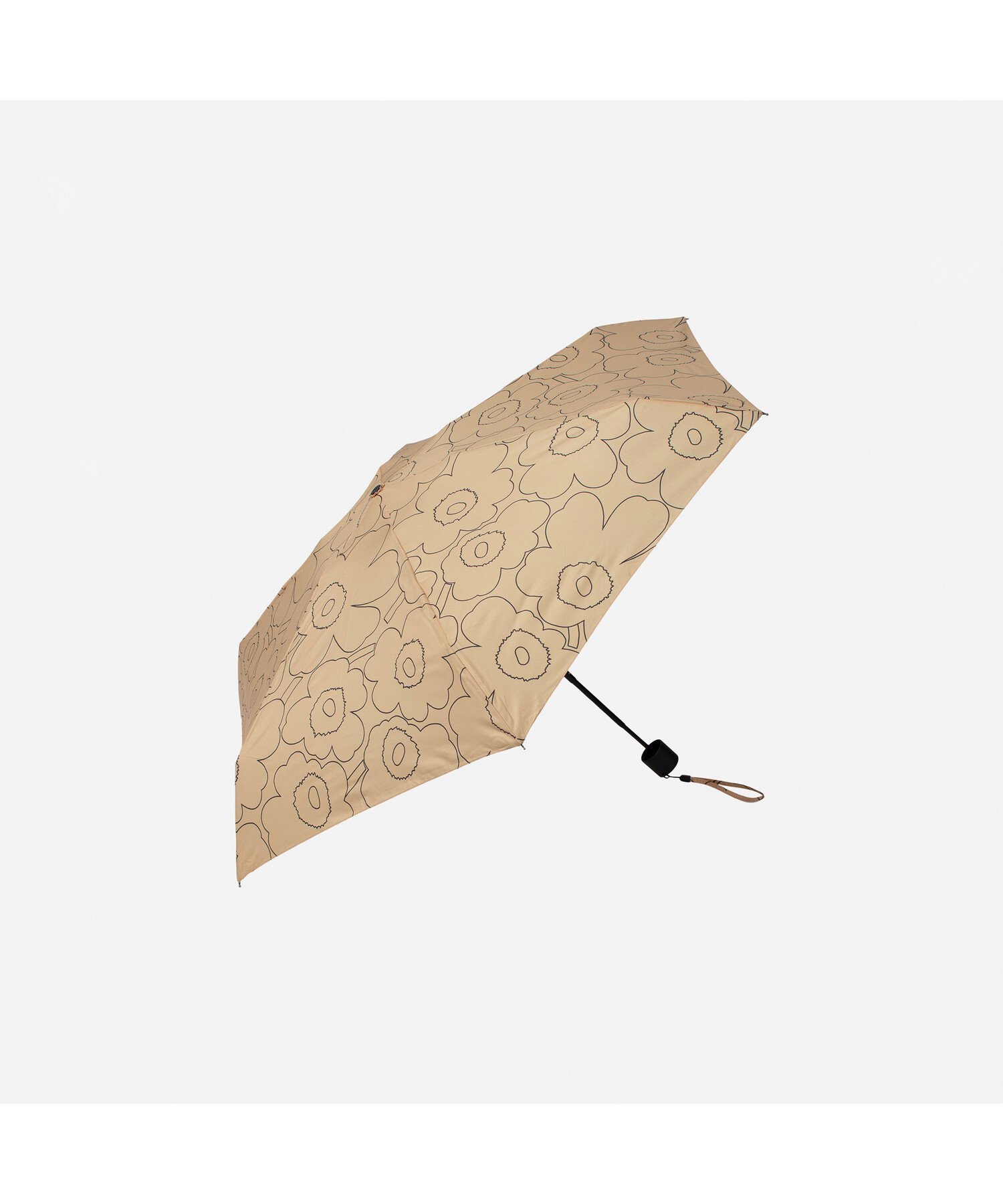 【マリメッコ/marimekko】のMini Manual Piirto Unikko 折りたたみ傘 インテリア・キッズ・メンズ・レディースファッション・服の通販 founy(ファニー) 　ファッション　Fashion　レディースファッション　Fashion for Women　レイングッズ・傘・晴雨兼用傘　Umbrellas & Rain Gear　スリム　Slim, Slim Fit　パターン　Pattern, Design Print　フォルム　Silhouette, Form　ラップ　Wrap, Wrap Design　傘　Umbrella, Parasol　ブラウン×ブラック|ID: prp329100004823608 ipo3291000000035077121