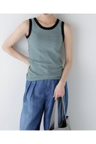 【ヒューマンウーマン/HUMAN WOMAN】のリブタンクトップ 人気、トレンドファッション・服の通販 founy(ファニー) ファッション Fashion レディースファッション Fashion for Women おすすめ Recommended / Our Picks インナー Innerwear カーディガン Cardigan, Knitwear スタンダード Standard, Basic タンク Tank Top, Sleeveless Top フィット Fit, Slim Fit ベーシック Basic, Essential ボーダー Border, Stripe 別注 Limited Edition, Custom Order 夏 Summer 定番 Standard, Basic Item thumbnail グリーンBD3|ID: prp329100004823612 ipo3291000000035077140