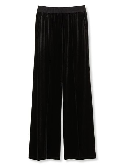 【ミラオーウェン/Mila Owen】のベロアウエストゴムイージーパンツ インテリア・キッズ・メンズ・レディースファッション・服の通販 founy(ファニー) 　ファッション　Fashion　レディースファッション　Fashion for Women　パンツ　Pants & Trousers　BLK[009]|ID: prp329100004823637 ipo3291000000035077309