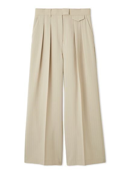 【ミラオーウェン/Mila Owen】のフラップデザイン2タックワイドパンツ インテリア・キッズ・メンズ・レディースファッション・服の通販 founy(ファニー) 　雑誌掲載アイテム　Magazine Picks & Fashion Features　ファッション雑誌　Fashion Magazines　ストーリィ　STORY　ヴェリィ　VERY　オッジ　Oggi　ファッション　Fashion　レディースファッション　Fashion for Women　パンツ　Pants & Trousers　10月号　October Issue　8月号　August Issue, Aug. Edition　9月号　September Issue　オケージョン　Occasion Wear　ストライプ　Stripe, Striped Pattern　スマート　Smart, Elegant　スラックス　Slacks, Dress Pants　センター　Center, Center Line　ダブル　Double, Double-Breasted　フラップ　Flap, Flap Pocket　フロント　Front, Front Design　ポケット　Pocket, Pocket Detail　ワイド　Wide, Wide Fit　人気　Popular, Best Seller　定番　Standard, Basic Item　雑誌　Magazine, Fashion Magazine　BEG[037]|ID: prp329100004823700 ipo3291000000035077858