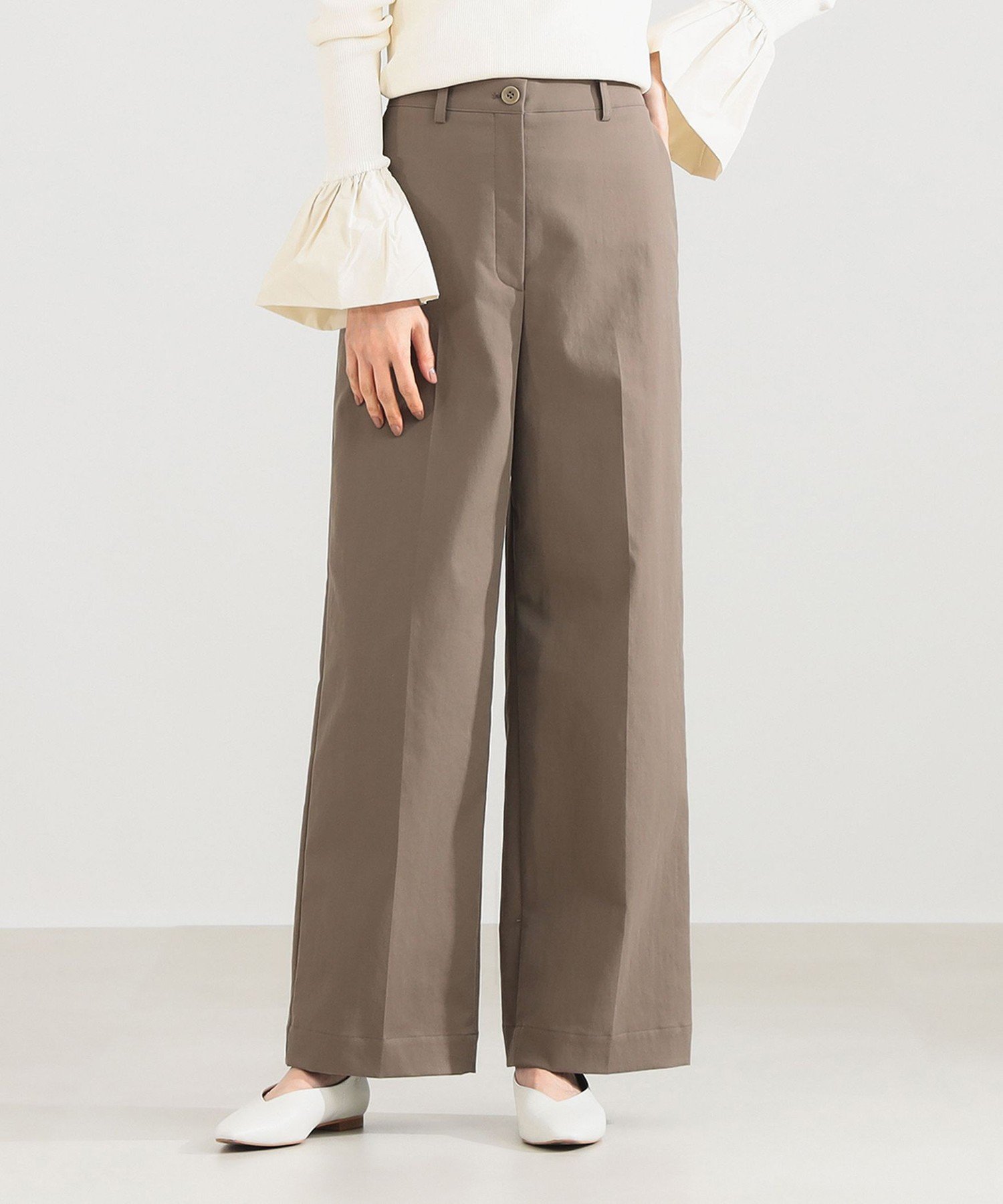 【デミルクス ビームス/Demi-Luxe BEAMS】のピーチツイル ストレート パンツ インテリア・キッズ・メンズ・レディースファッション・服の通販 founy(ファニー) 　ファッション　Fashion　レディースファッション　Fashion for Women　パンツ　Pants & Trousers　シンプル　Simple, Minimal　ジャケット　Jacket, Outerwear　スウェット / スエット　Sweatshirt, Sweatwear　ストレート　Straight, Straight Cut　センター　Center, Center Line　ダウン　Down, Puffer　ピーチ　Peach, Soft Touch　ワイド　Wide, Wide Fit　エレガント 上品　Elegant　MOCA_BROWN|ID: prp329100004823722 ipo3291000000035078137