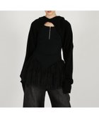 【プランク プロジェクト/PRANK PROJECT】のニットフードスリーブ 人気、トレンドファッション・服の通販 founy(ファニー) ファッション Fashion レディースファッション Fashion for Women トップス・カットソー Cut & Sew Tops ニット Knit Tops & Sweaters アンゴラ Angora Knitwear バラクラバ Balaclava マフラー Scarf, Muffler 羽織 Haori, Light Jacket thumbnail BLK|ID: prp329100004823724 ipo3291000000035078147