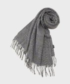 【アンタイトル/UNTITLED】のハウンドトゥース柄ウールカシミヤストール ブラック|ID: prp329100004823726 ipo3291000000035078159