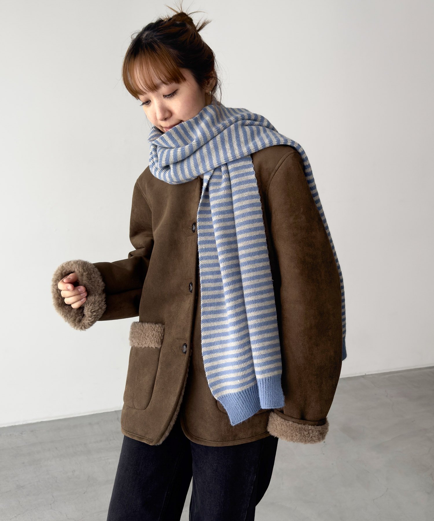 【キャナルジーン/CANAL JEAN】のEl mar ボーダーマフラー インテリア・キッズ・メンズ・レディースファッション・服の通販 founy(ファニー) 　ファッション　Fashion　レディースファッション　Fashion for Women　マフラー・スヌード / 冬小物の定番　Scarves & Mufflers　スマート　Smart, Elegant　ボーダー　Border, Stripe　マフラー　Scarf, Muffler　モノトーン　Monotone, Black and White　冬　Winter / This Winter　おすすめ　Recommended / Our Picks　ブルー|ID: prp329100004823736 ipo3291000000035078207