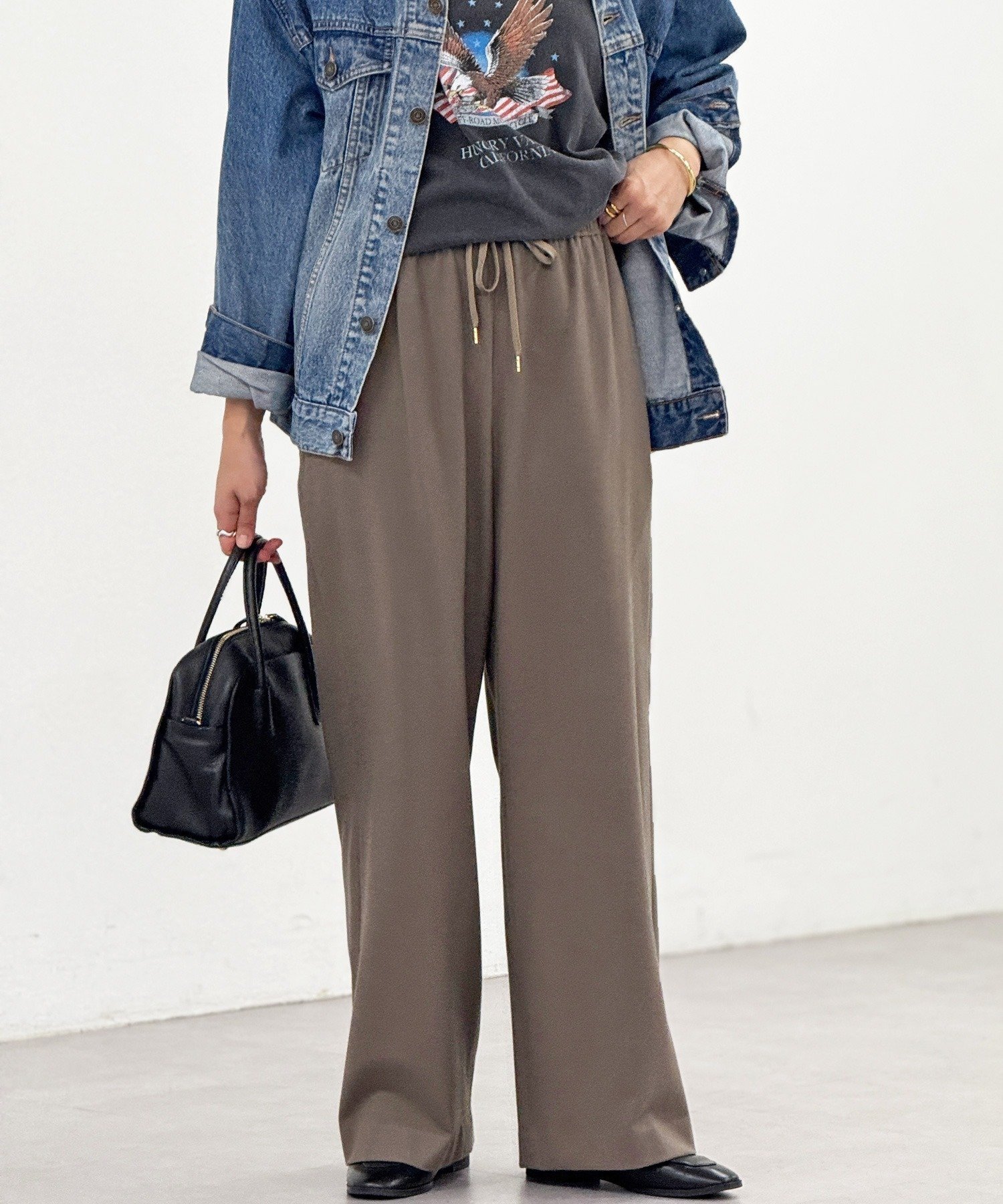 【リヴドロワ/RIVE DROITE】の【真冬まで暖か】両面起毛イージーストレートパンツ インテリア・キッズ・メンズ・レディースファッション・服の通販 founy(ファニー) 　ファッション　Fashion　レディースファッション　Fashion for Women　パンツ　Pants & Trousers　シンプル　Simple, Minimal　ストレート　Straight, Straight Cut　ドローコード　Drawcord, Drawstring Cord　ポケット　Pocket, Pocket Detail　ワイド　Wide, Wide Fit　冬　Winter / This Winter　再入荷　Restock / Back in Stock　おすすめ　Recommended / Our Picks　モカ|ID: prp329100004823742 ipo3291000000035078259