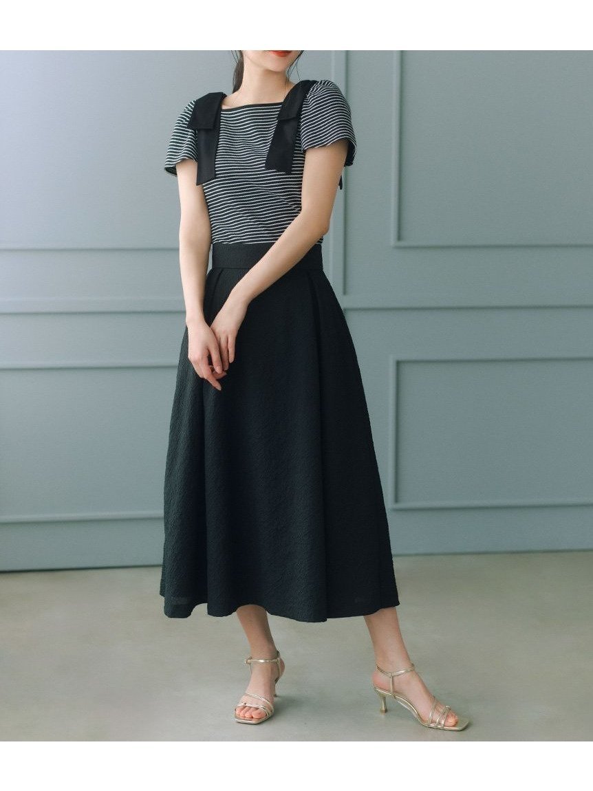 【セルフォード/CELFORD】のバリエーションフレアスカート インテリア・キッズ・メンズ・レディースファッション・服の通販 founy(ファニー) 　ファッション　Fashion　レディースファッション　Fashion for Women　スカート　Skirts　Aライン・フレアスカート　A-Line & Flared Skirts　オーガンジー　Organza Fabric　スマート　Smart, Elegant　チューリップ　Tube, Tube Top　プリント　Print, Printed Pattern　手描き　Hand-Drawn, Illustrated　BLK[009]|ID: prp329100004823746 ipo3291000000035078295